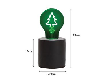 meineWunschleuchte LED Dekolicht, LED wechselbar, ausgefallene kleine Deko Tischlampe zur Weihnachtsbeleuchtung, H: 19cm