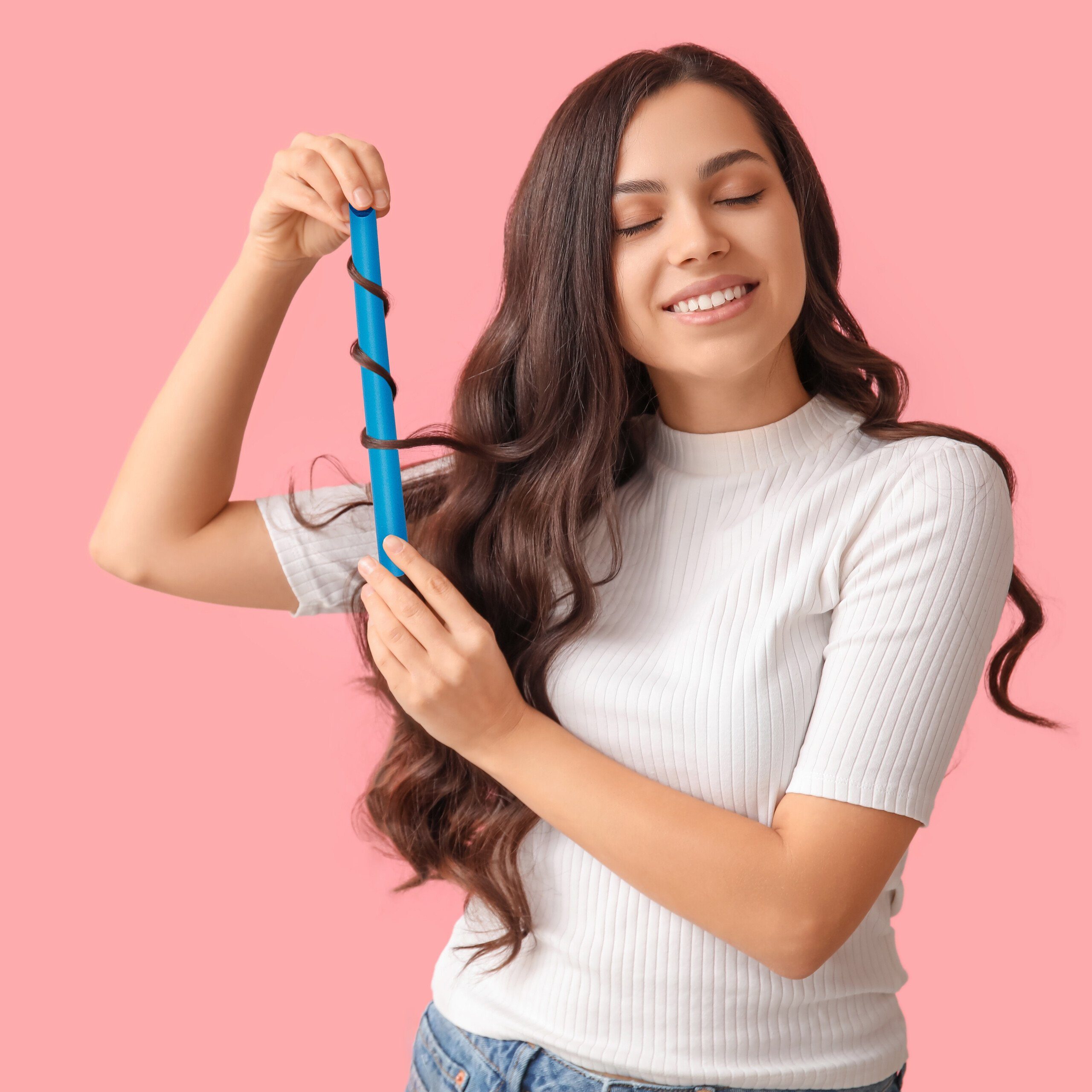 relaxdays Lockenwickler 48-tlg. Lockenwickler Set mit Tasche