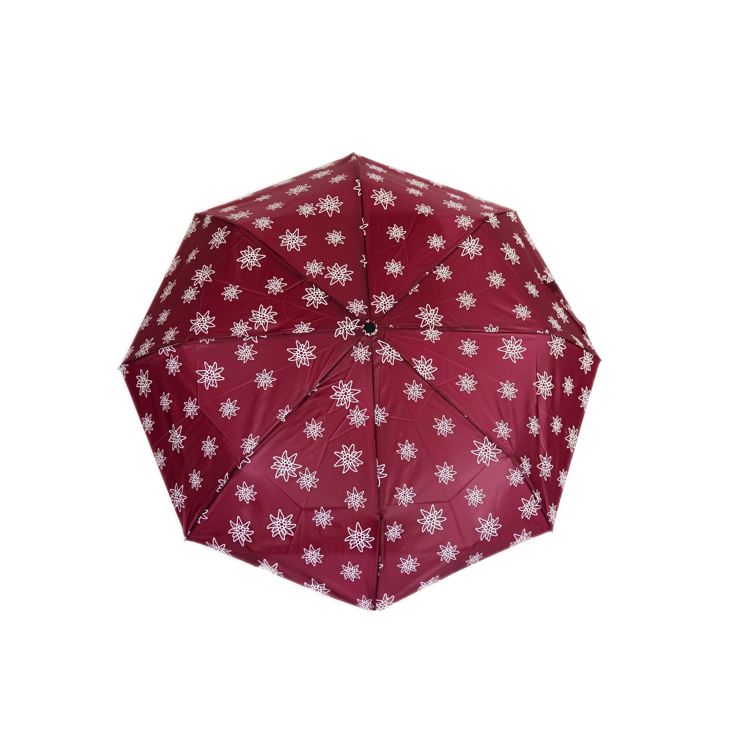 Taschenregenschirm mit Schutzhülle & Blumenmuster - farbenfroh & wetterfest