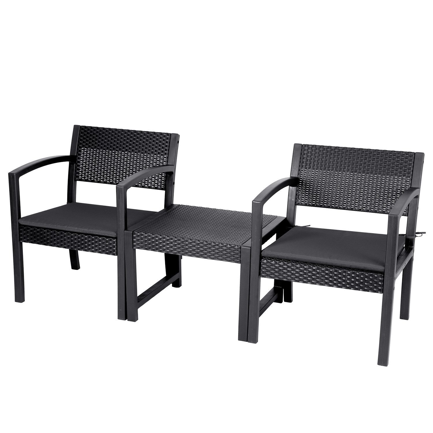 Sekey Balkonset 3 teilig Gartenmöbel, Rattan, günstig online kaufen