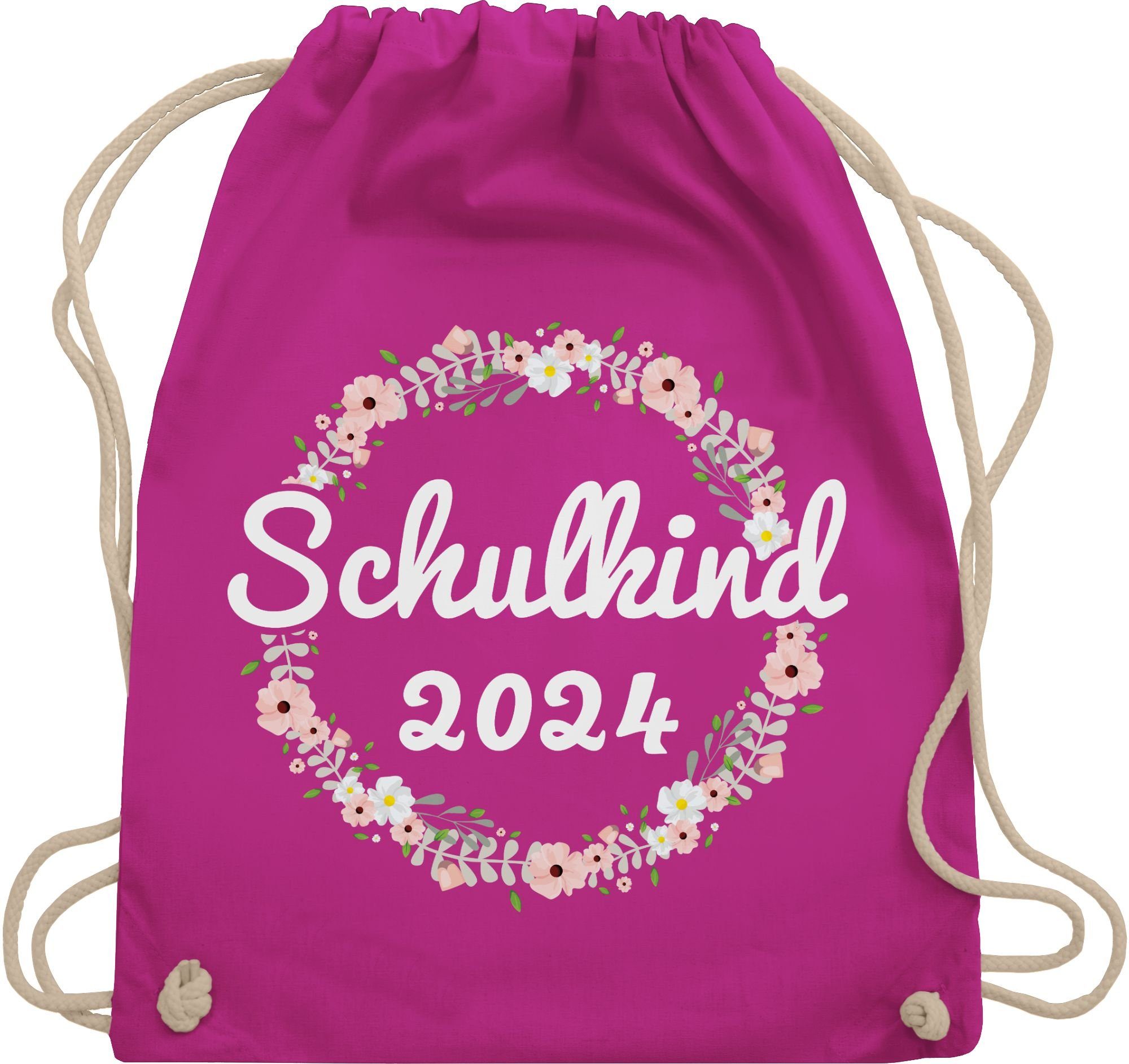 Shirtracer Turnbeutel Schulkind 2024, Schulanfang & Einschulung Geschenk Turnbeutel
