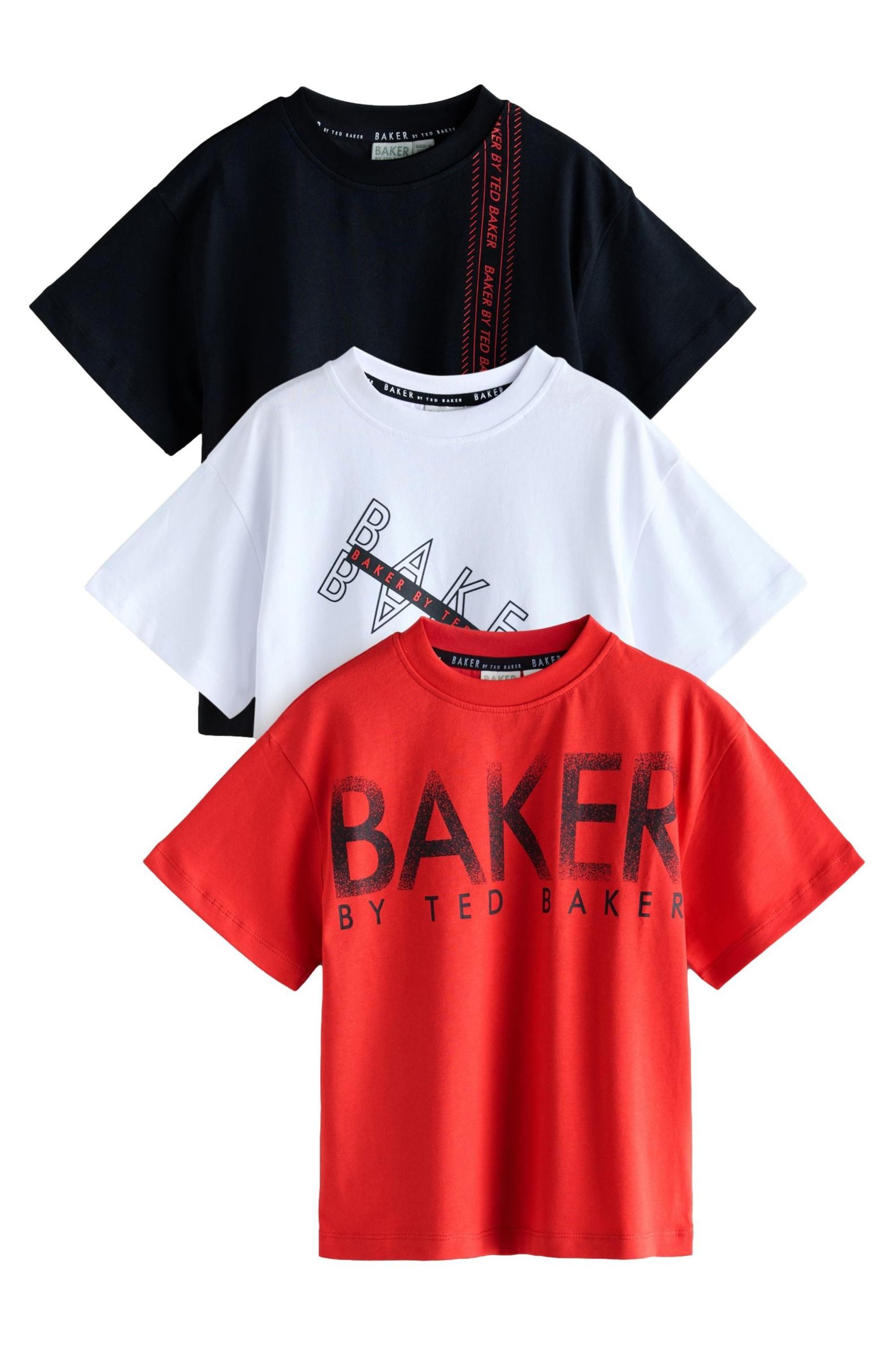 Baker by Ted Baker T-Shirt Baker by Ted Baker T-Shirt mit Grafik, 3er-Pack (3-tlg)