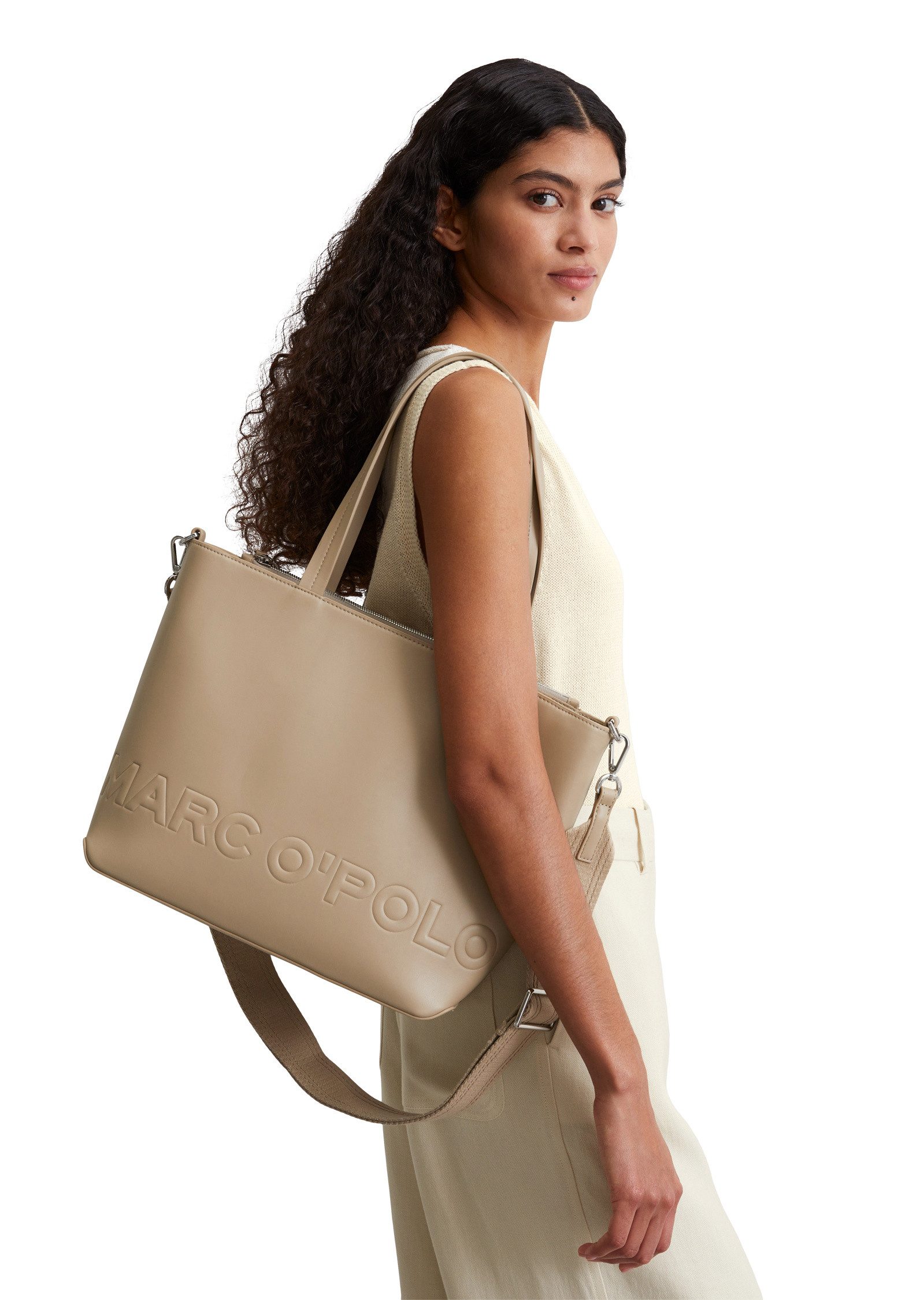 Marc O'Polo Shopper aus einer Lederalternative aus recyceltem Polyester