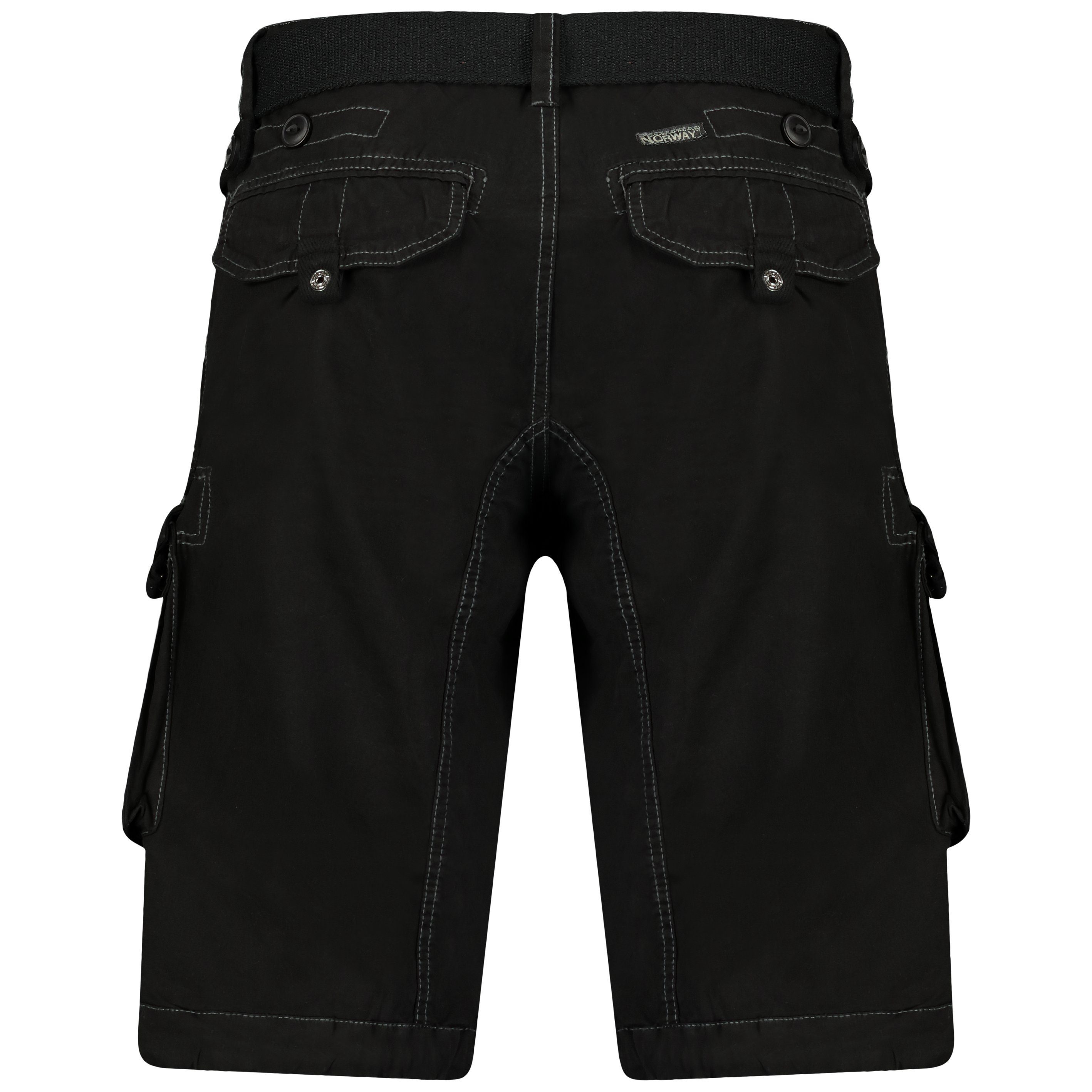 Geographical Norway Cargoshorts Herren – Kurze Hose aus Baumwolle, Regular Fit (Packung, 1-tlg) Bermuda Shorts mit Gürtel & Cargotaschen, Größe S–5XL