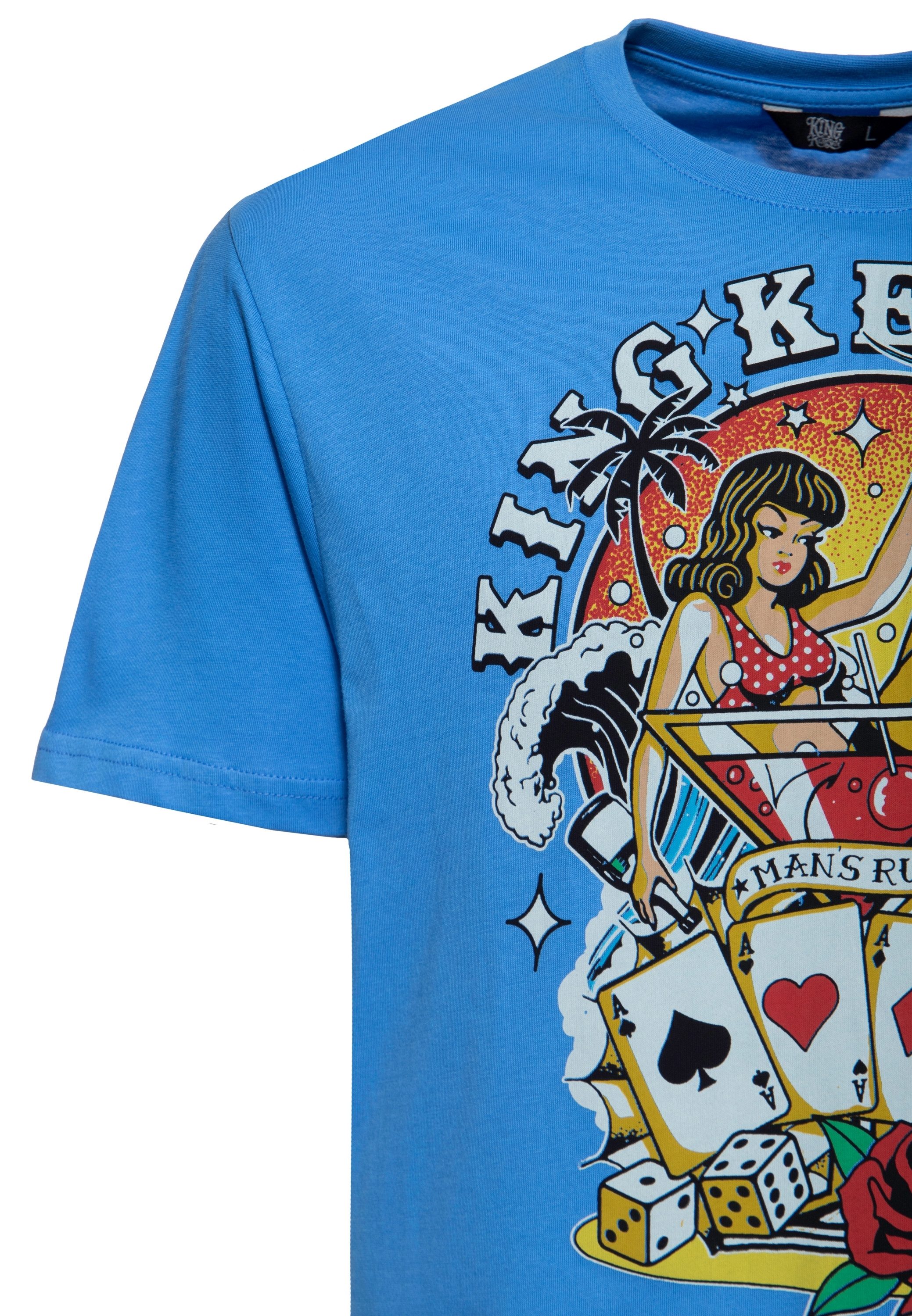 KingKerosin Print-Shirt Man's Ruin (1-tlg) mit Pinup-Print