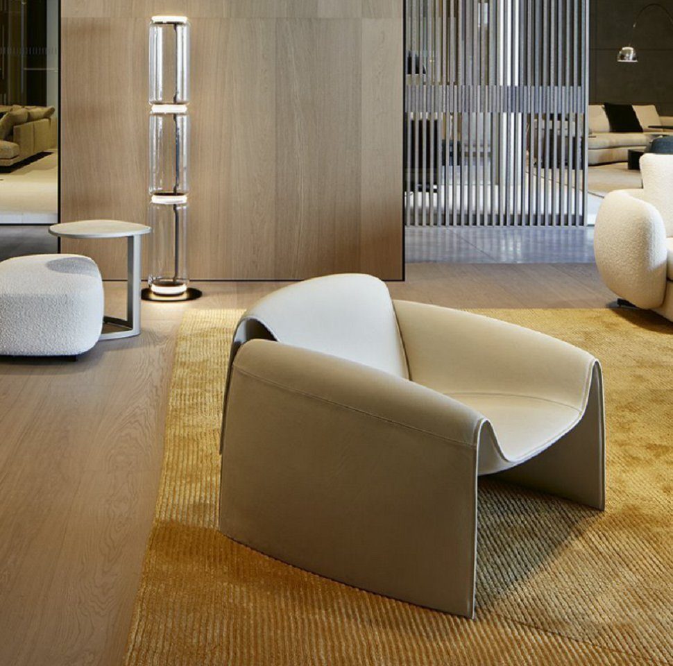 JVmoebel Sessel Beige Sessel Nur Luxus Möbel Wohnzimmer (1-St., Made Polster Design Neu in Sessel), Relax Europe
