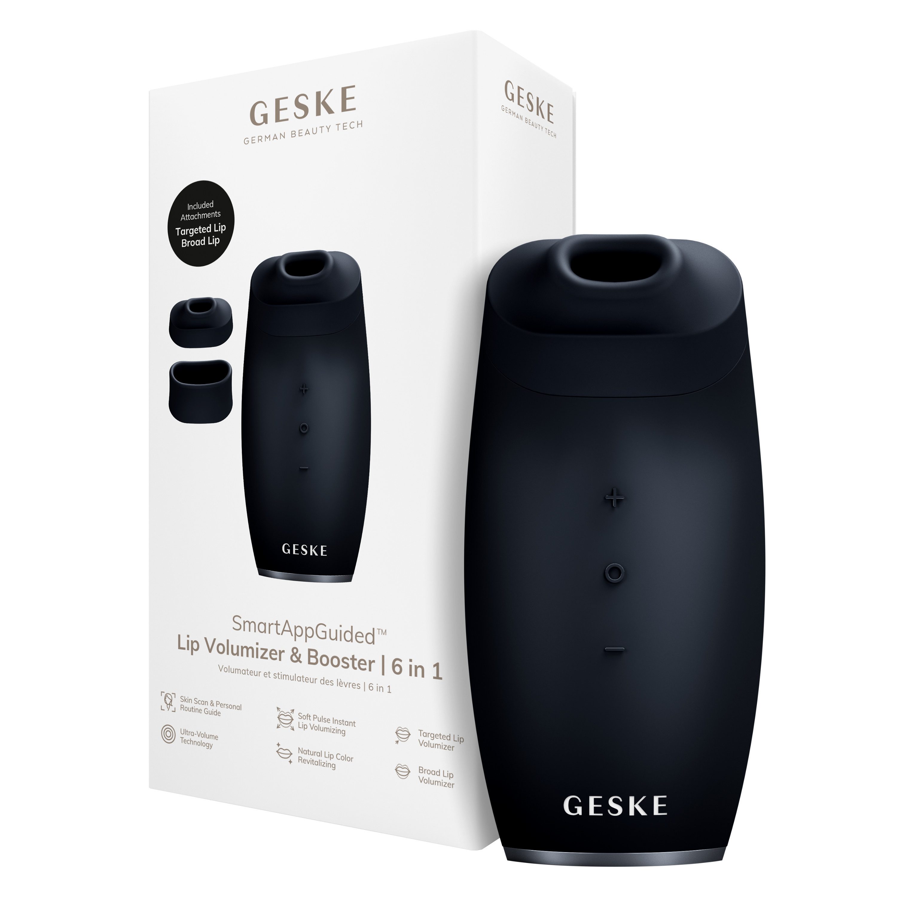 GESKE German Beauty Tech Lip-Booster SmartAppGuided™ Lip Volumizer & Booster 6 in 1, 4-tlg., Mit der GESKE App erhältst Du deine personalisierte Hautpflegeroutine.