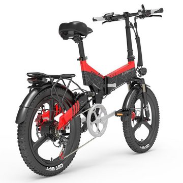 DOTMALL E-Bike E-Bike 20 Zoll foldable 48v12.8AH E Bike 500W Motor Fahrräder