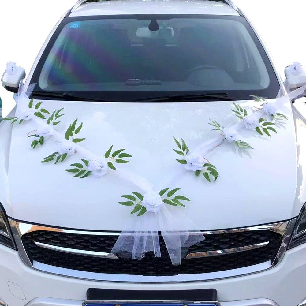 Kunstblume Autoschmuck Hochzeit,Hochzeitsauto Dekorationsset,Wedding Girlan günstig online kaufen