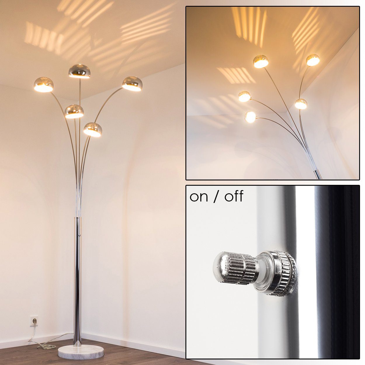 hofstein Stehlampe »Suio« Stehleuchte aus Metall günstig online kaufen