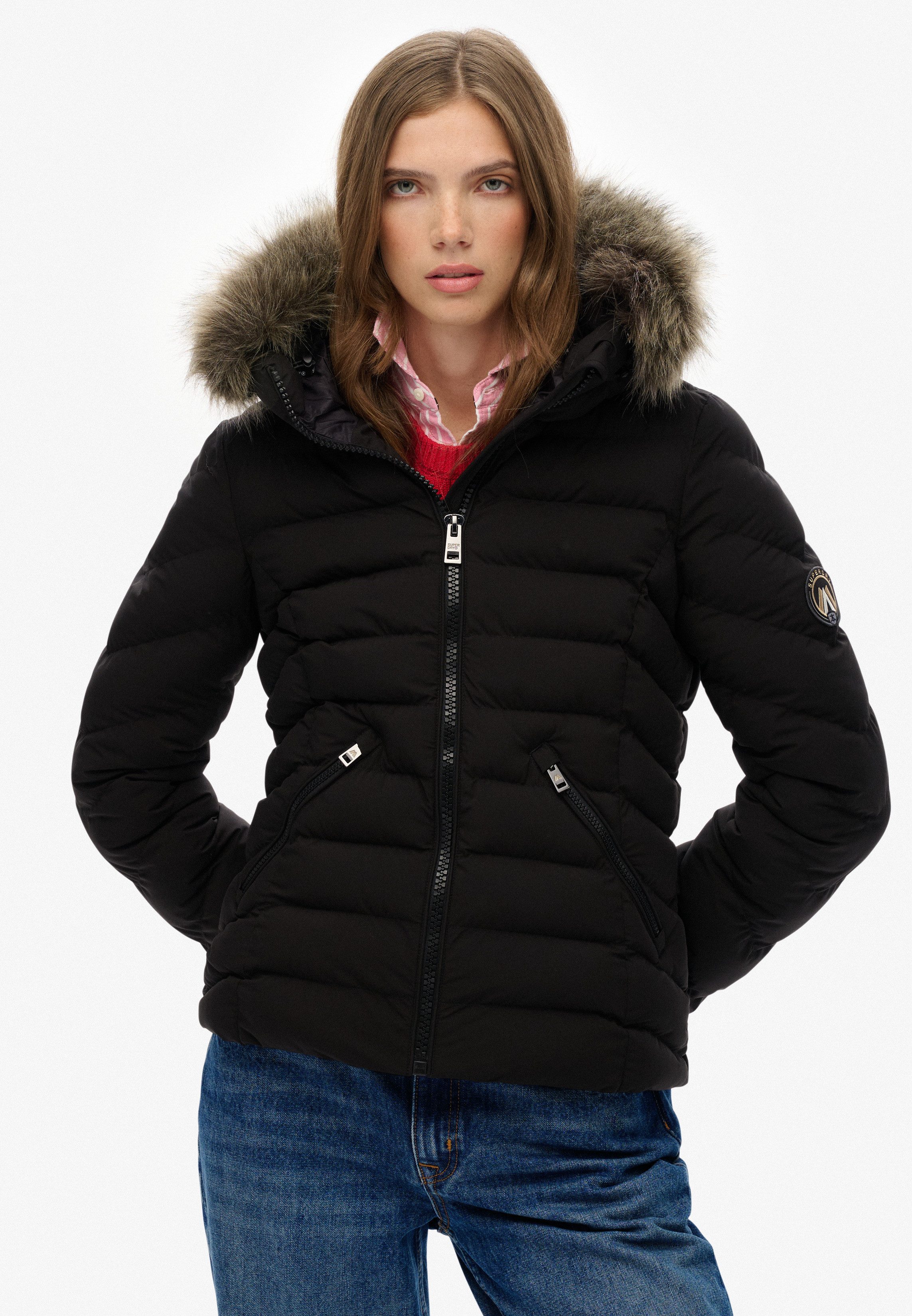 Superdry Steppjacke FUJI FAUX FUR HOOD günstig online kaufen