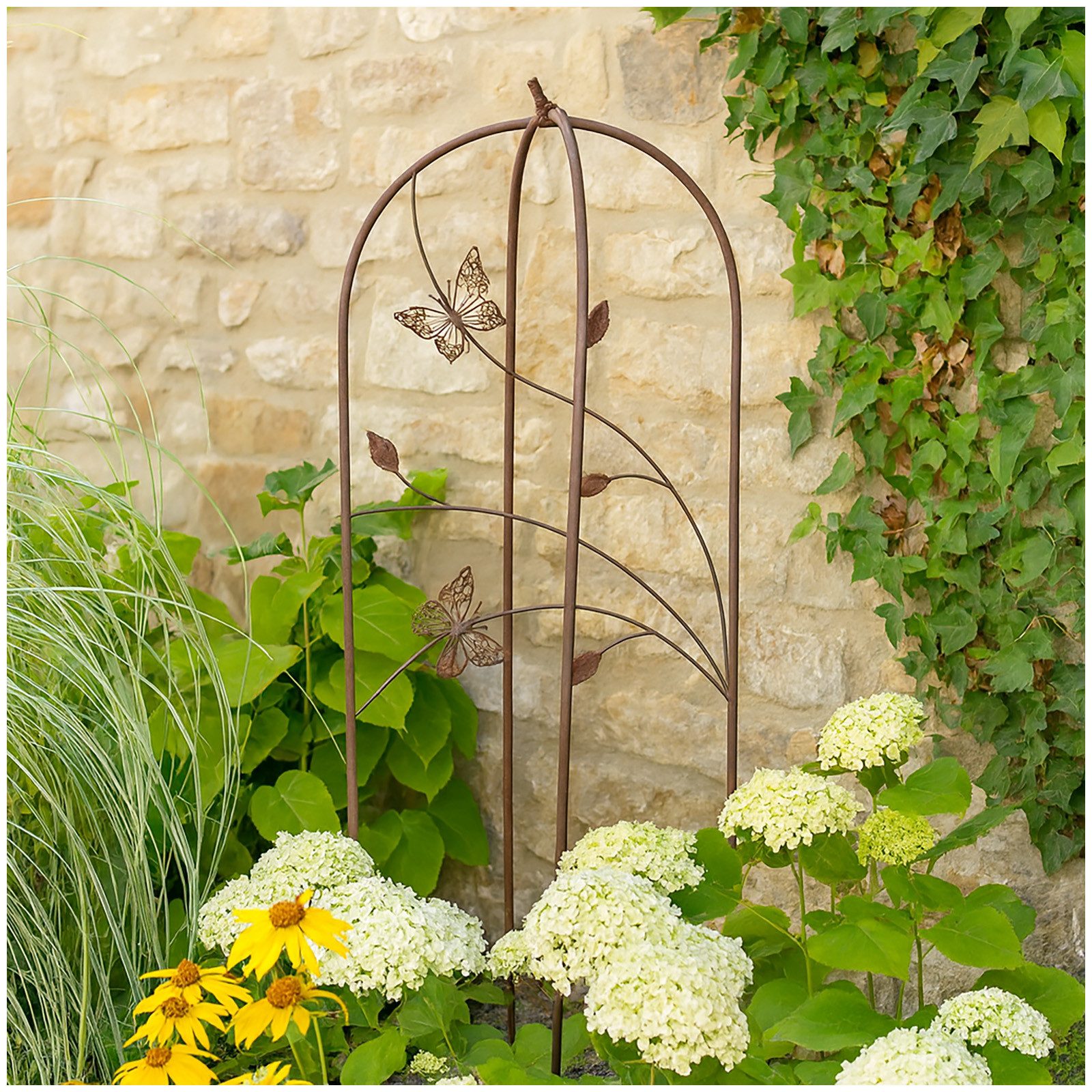 HTI-Living Rankgitter Rankhilfe mit Schmetterlingen aus Metall Stück, 1 St., 1 Rankhilfe, Rankgitter