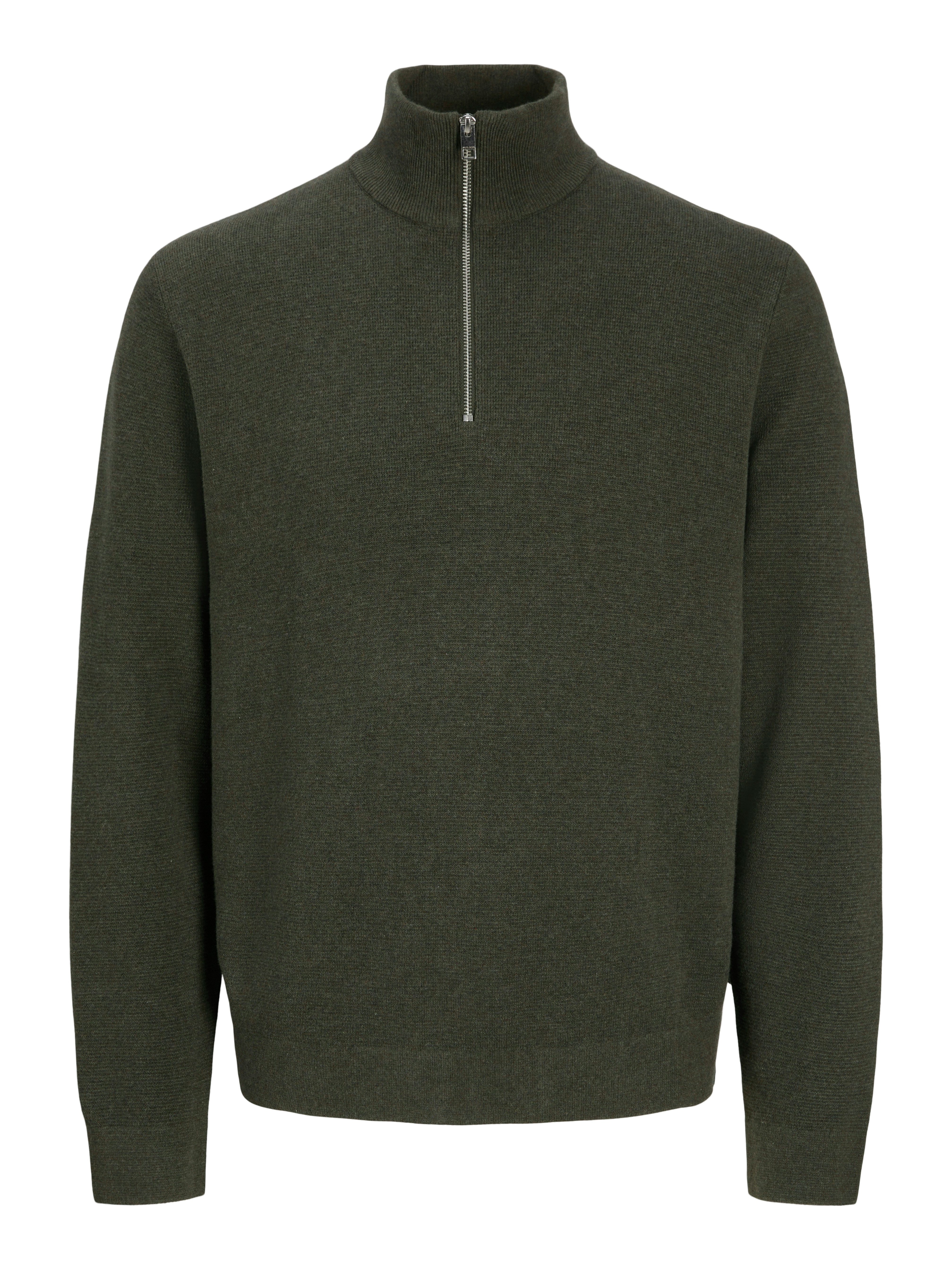 Jack & Jones Troyer JPRBLAMILANO STITCH KNIT HALF ZIP SN Baumwolle, relaxed fit – Bild 4 von 5