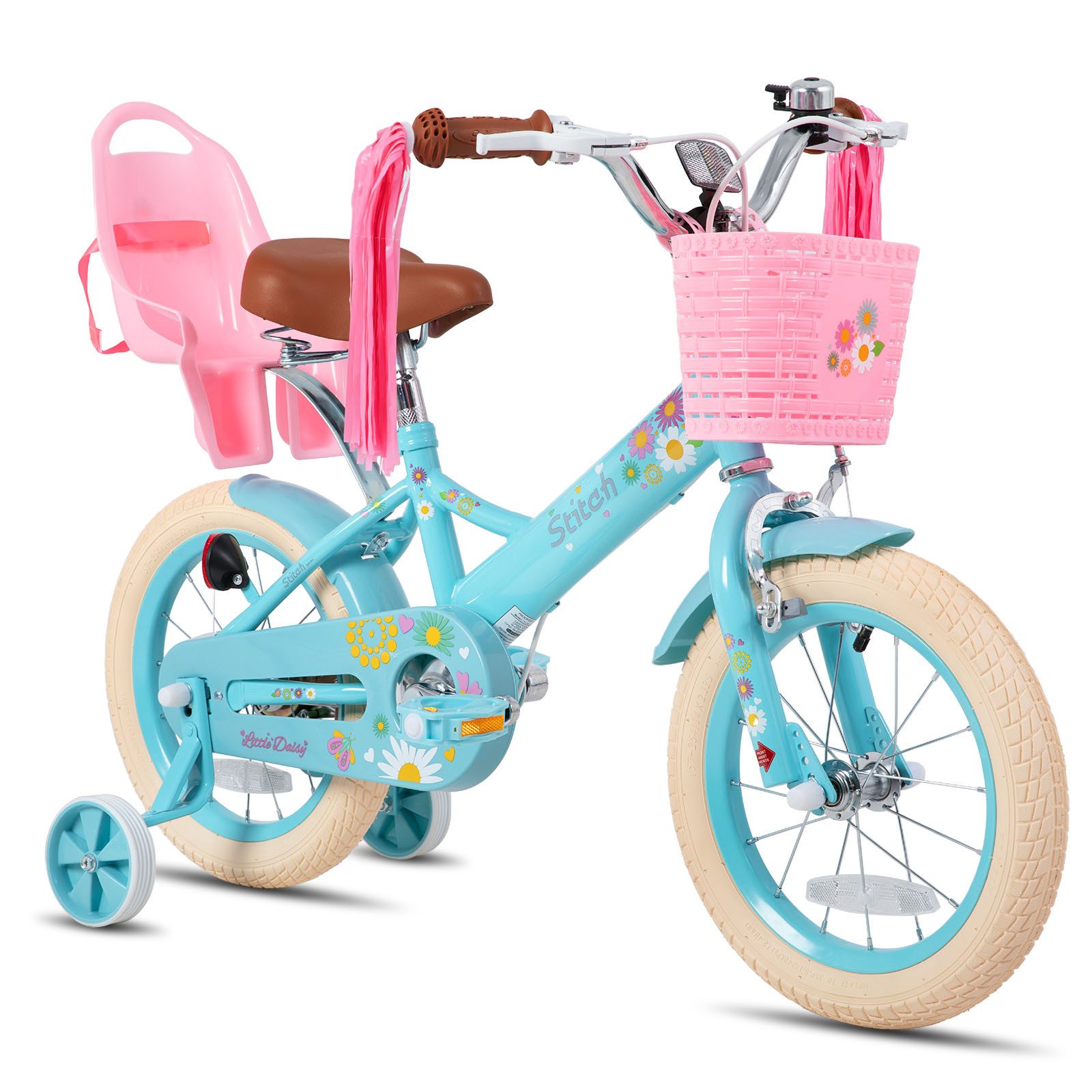Kinderfahrrad 12/14/16 Zoll fahrrad für 2-7 Jahre Mädchen, Geschenk für Prinzessin