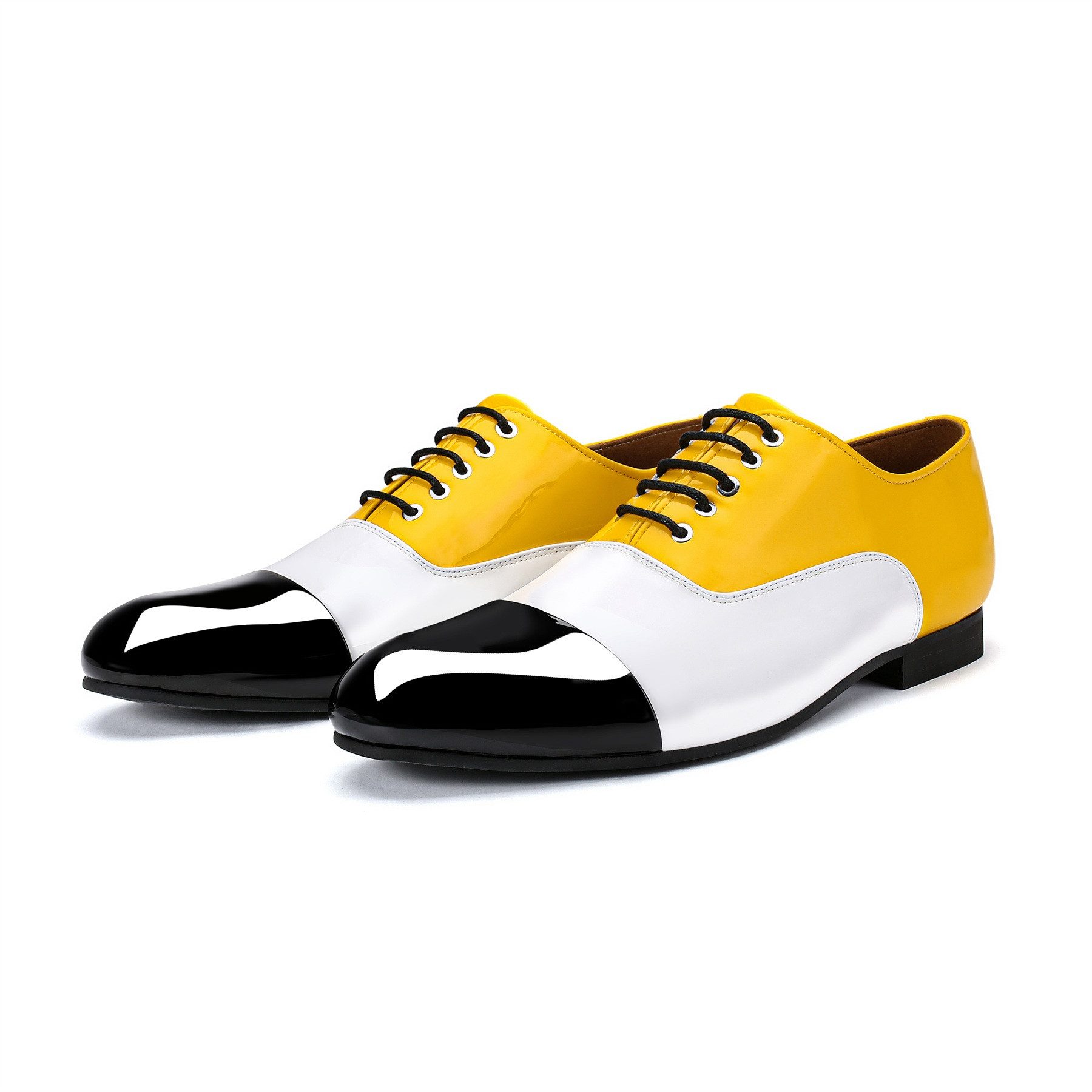 Allthemen Schnürschuh Eleganter Herren Oxfordschuhe in Color-Blocking Schnürschuhe