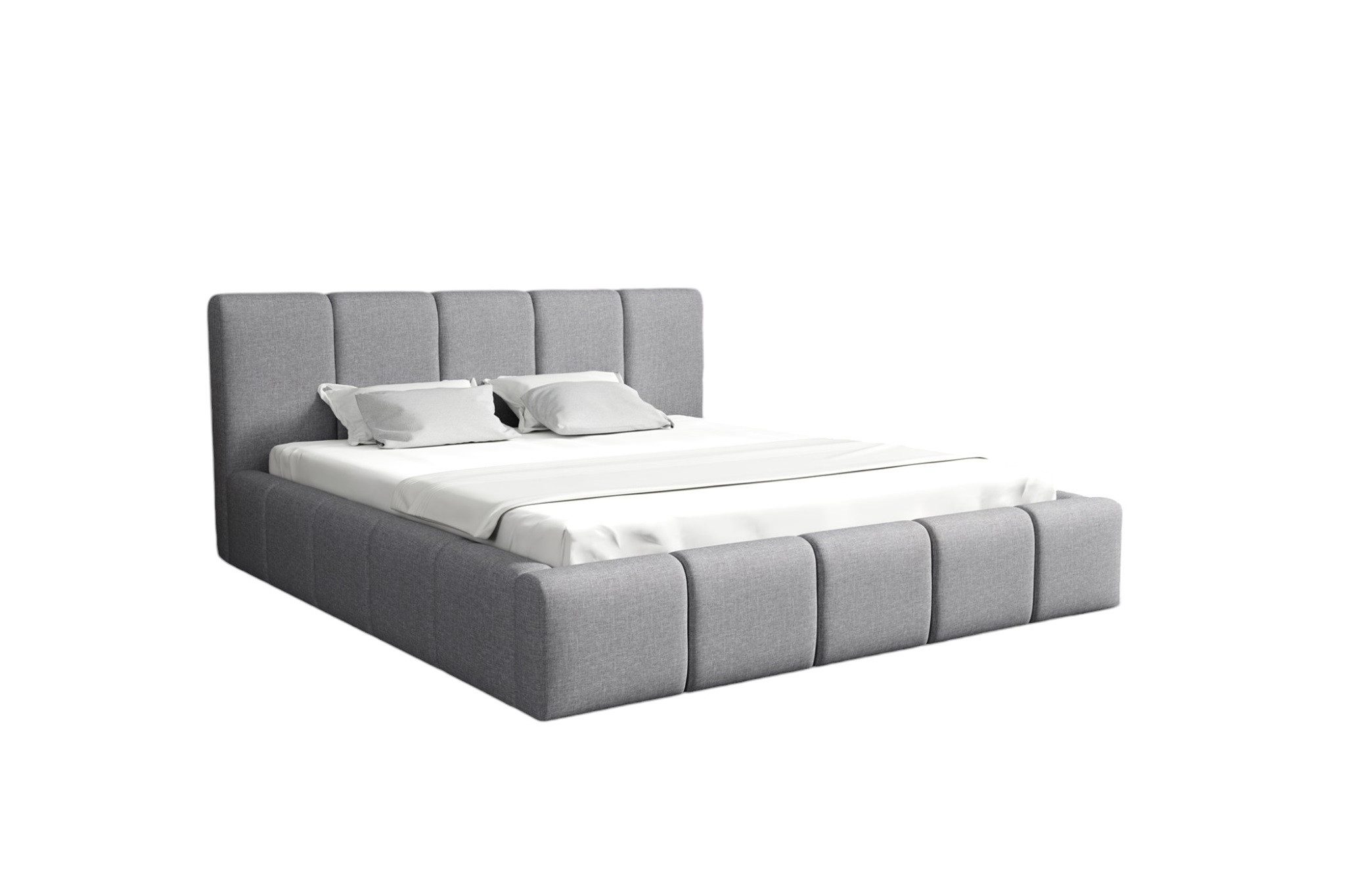 Fun Меблі Polsterbett Schlafzimmerbett GENUA in Stoff oder Kunstleder (inkl. Bettkasten), mit oder ohne Bonellfederkernmatratze