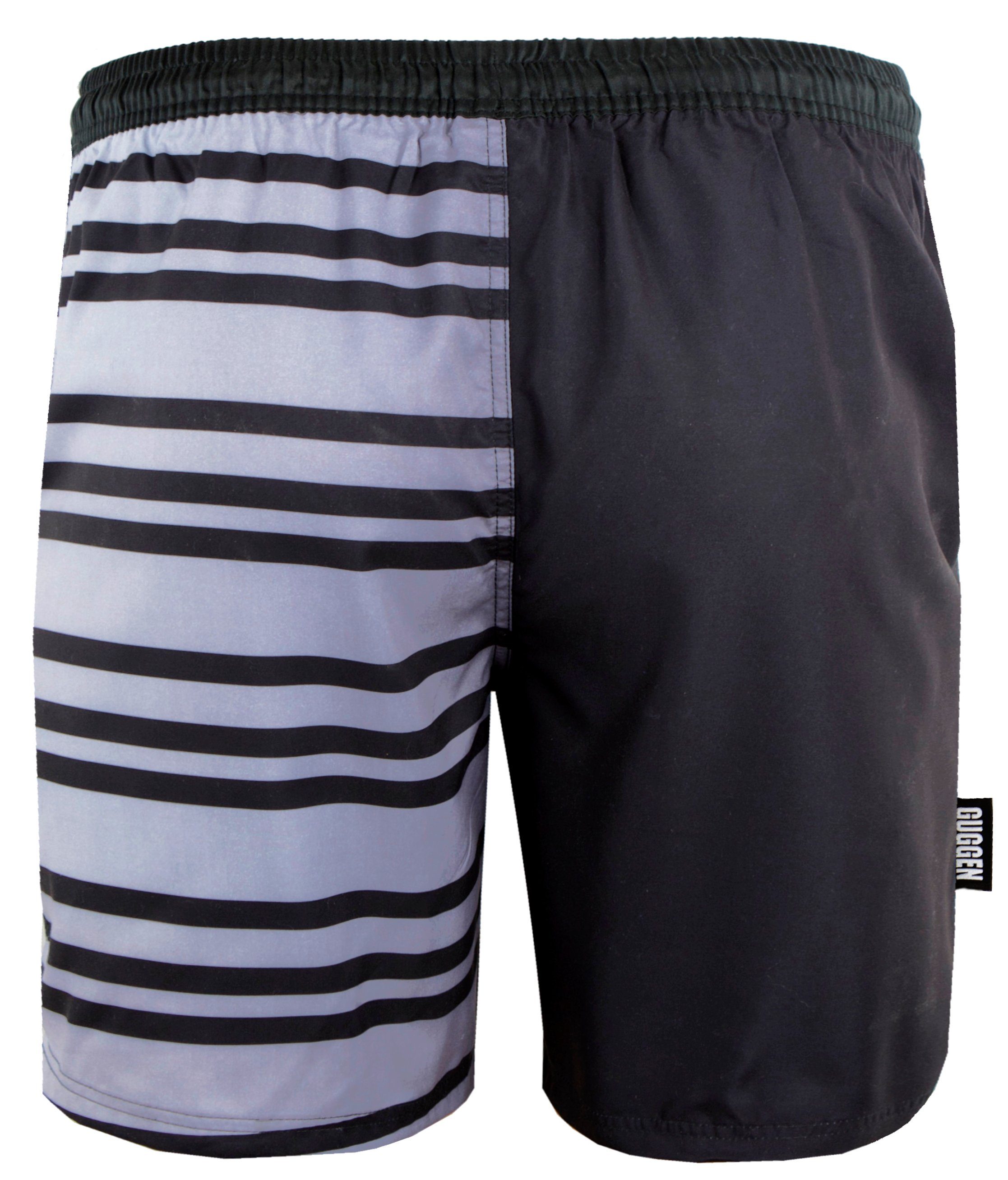 GUGGEN Mountain Badehose Badeshorts Badehose Herren Schnelltrocknende Boardshorts B1 Schnelltrocknende Badeshorts schwarz Weiss – Bild 3 von 5