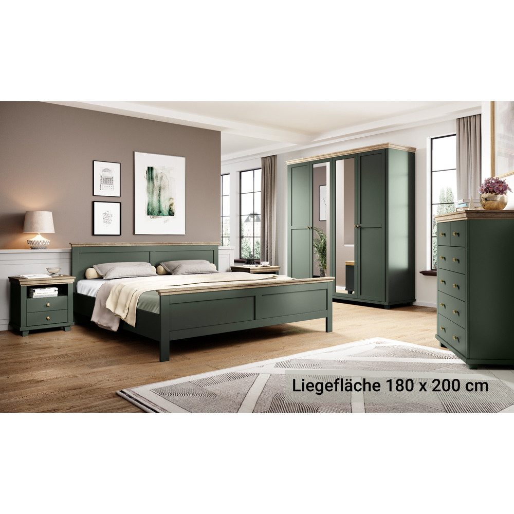 Lomadox Schlafzimmer-Set EPSOM-83, (Spar-Set, 5-tlg), grün Abisko Esche Nb. günstig online kaufen