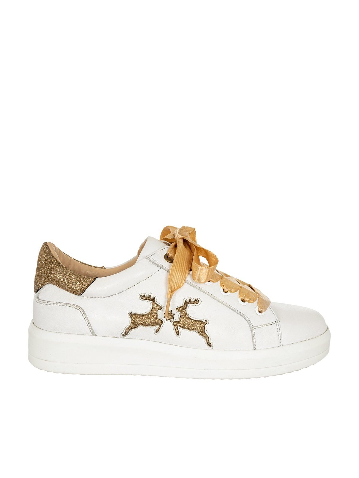 Maddox Schuh DORLE NAPPA weiss gold Sneaker