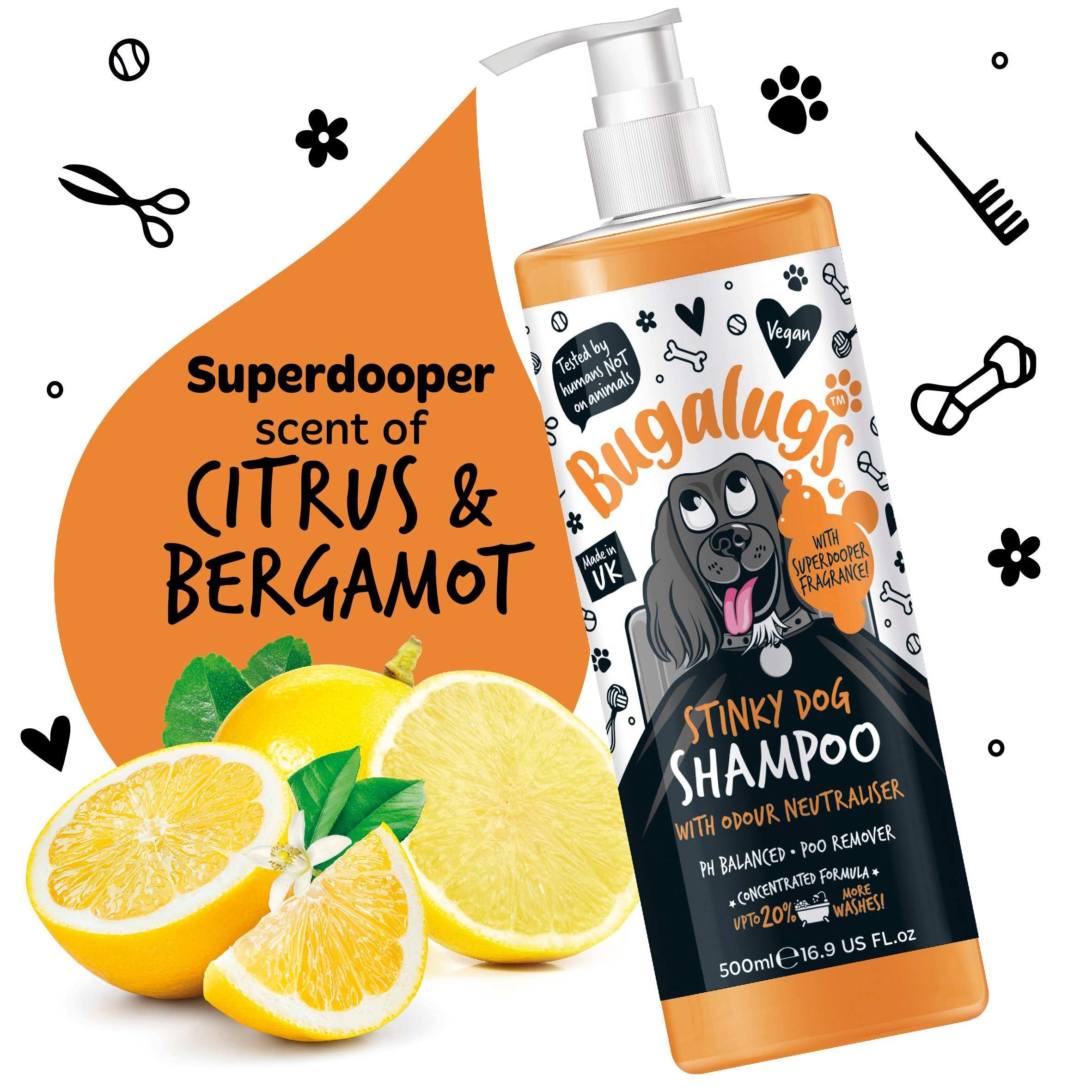 Tiershampoo Bugalugs Hundeshampoo Stinky Dog 500 ml
