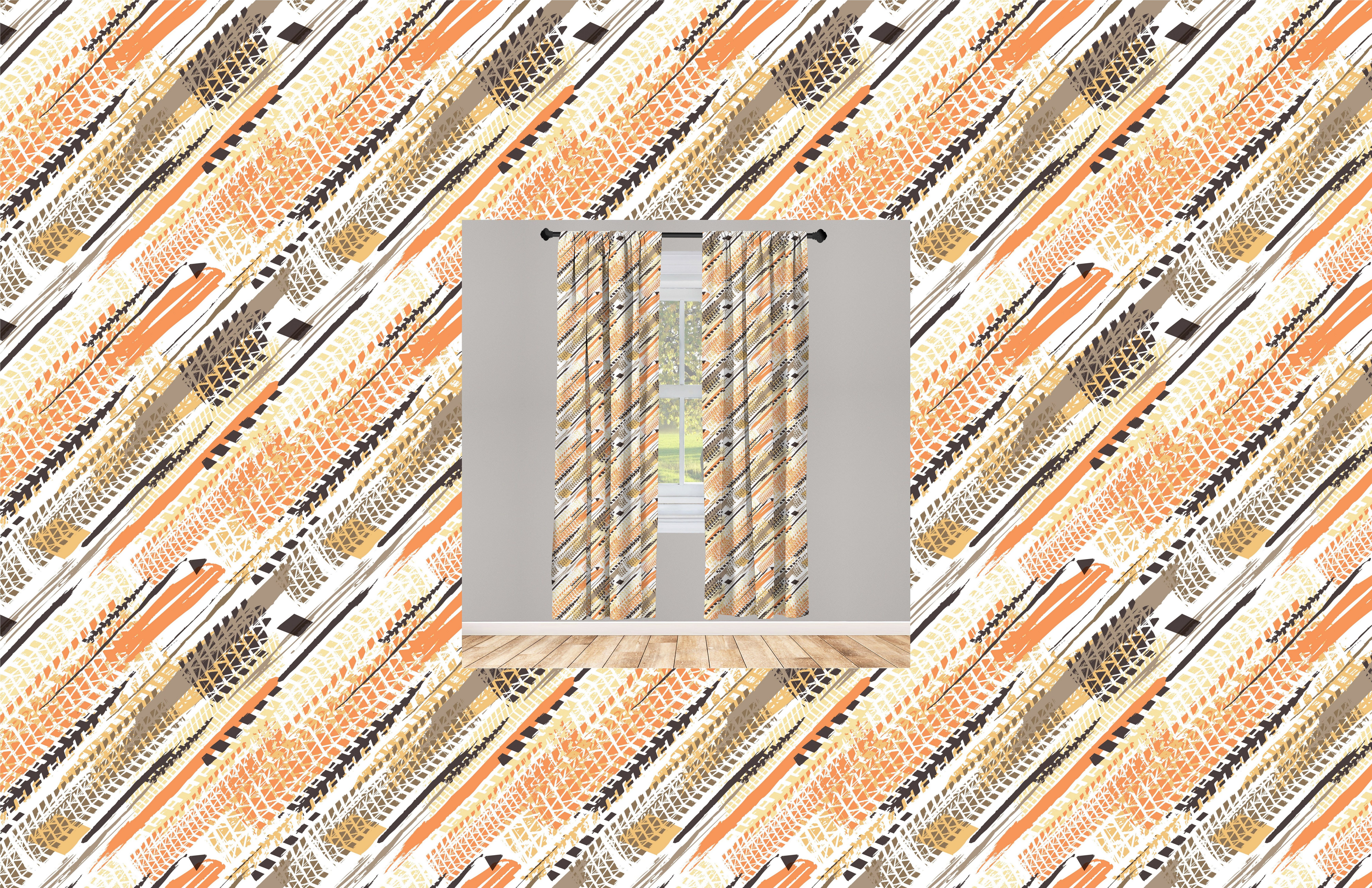 Kunst Tire Kontinuierliche Dekor, Vorhang Schlafzimmer Tracks Abstrakt für Gardine Wohnzimmer Abakuhaus, Microfaser,