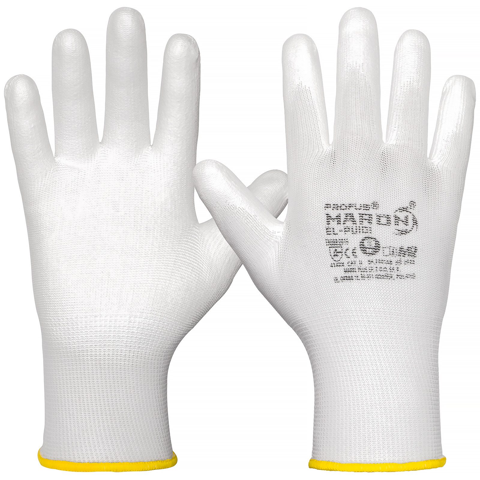 Profus Arbeitshandschuh-Set 12 Paar Handschuhe Arbeitshandschuhe Mechanikerhandschuhe Weiss