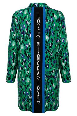 MIAMODA Sweatjacke Long-Sweatjacke offene Form farbiger Print