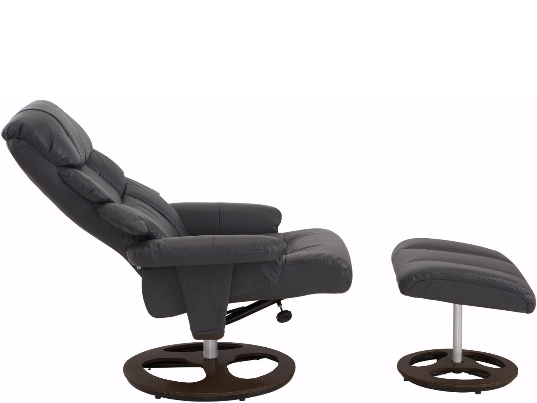loft24 Relaxsessel Tony, Sessel mit Hocker, Relaxfunktion, Sitzhöhe 43 cm