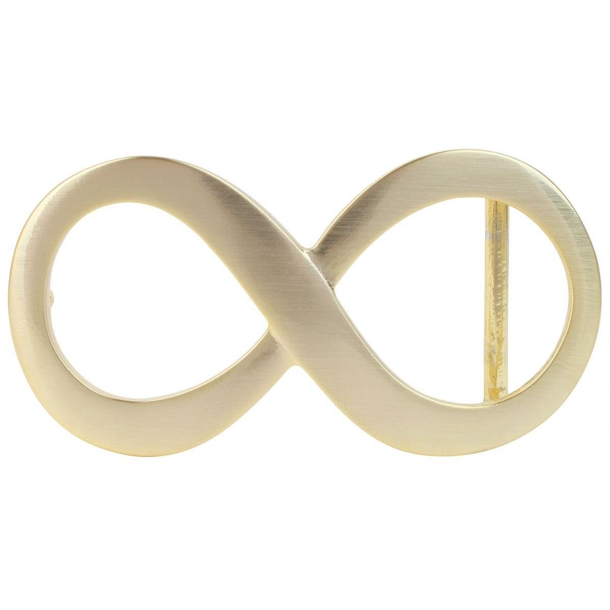 BELTINGER Gürtelschnalle Infinity 4,0 cm - Buckle Wechselschließe Gürtelschließe 40mm - Gürtel Gold satiniert