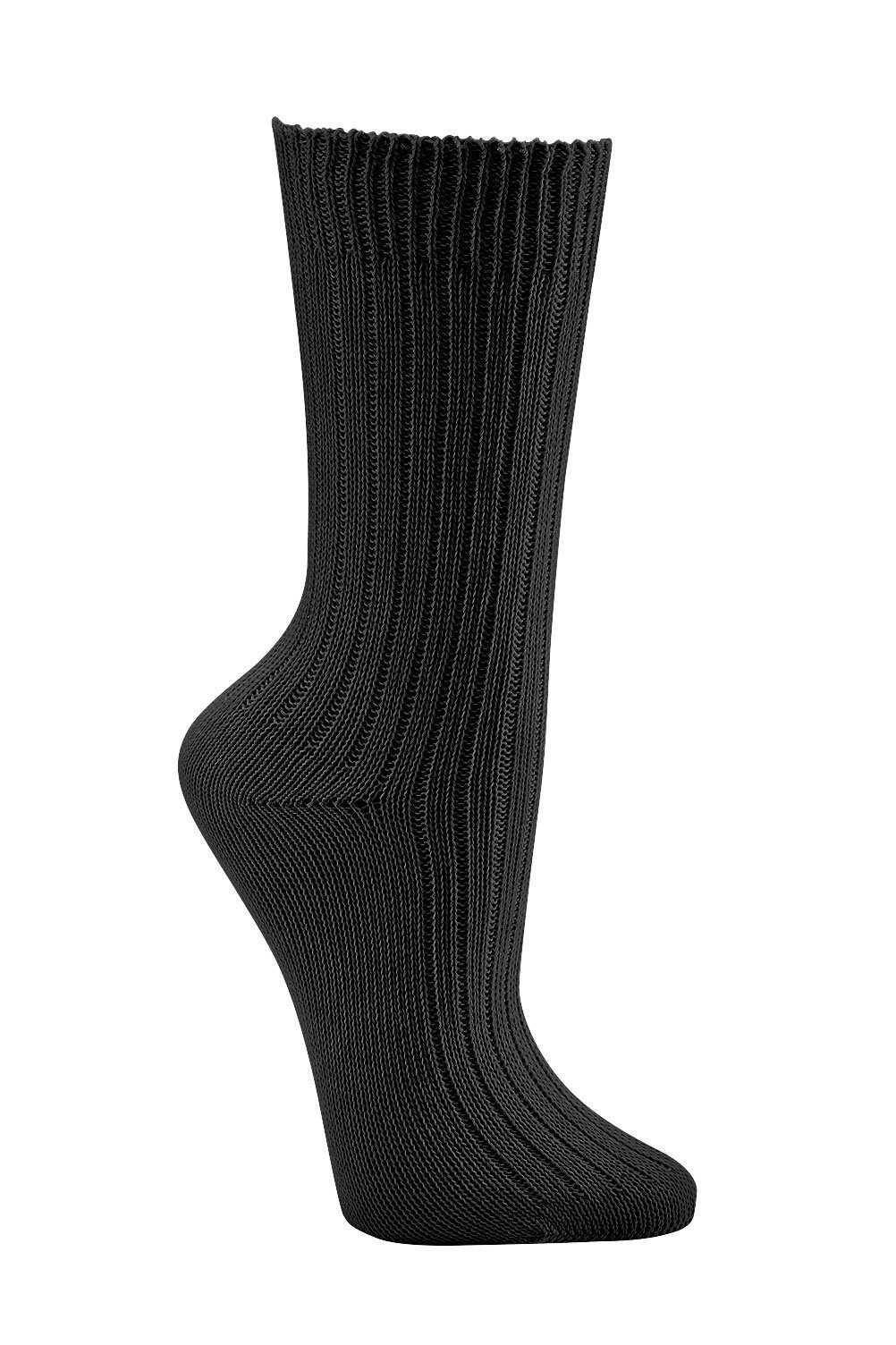 TippTexx 24 Socken 6 Paar GOTS Wellness-Socken 100% Bio-Baumwolle für Damen & Herren Schwarz