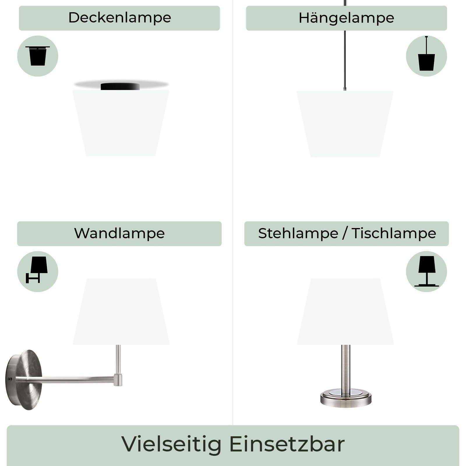 Wogati Lampenschirm Wogati Premium Stehlampe Lampenschirm Trapez günstig online kaufen