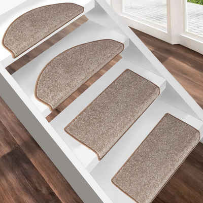 Stufenmatte Sundae 1A, Erhältlich in vielen Farben & Größen, Treppenschutz, Floordirekt, Halbrund, Höhe: 13,5 mm