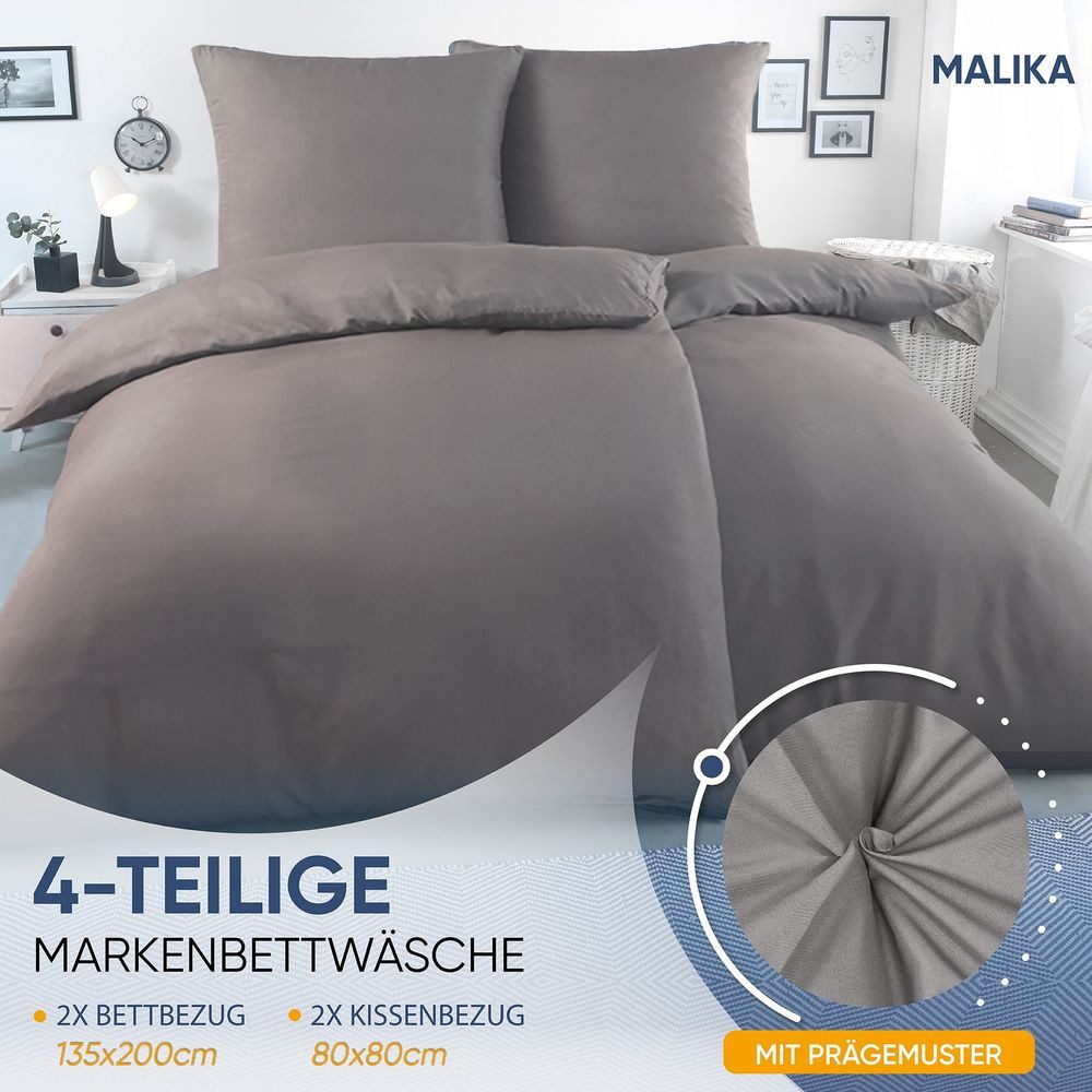 Malika Wendebettwäsche 2x 135x200 + 2x günstig online kaufen