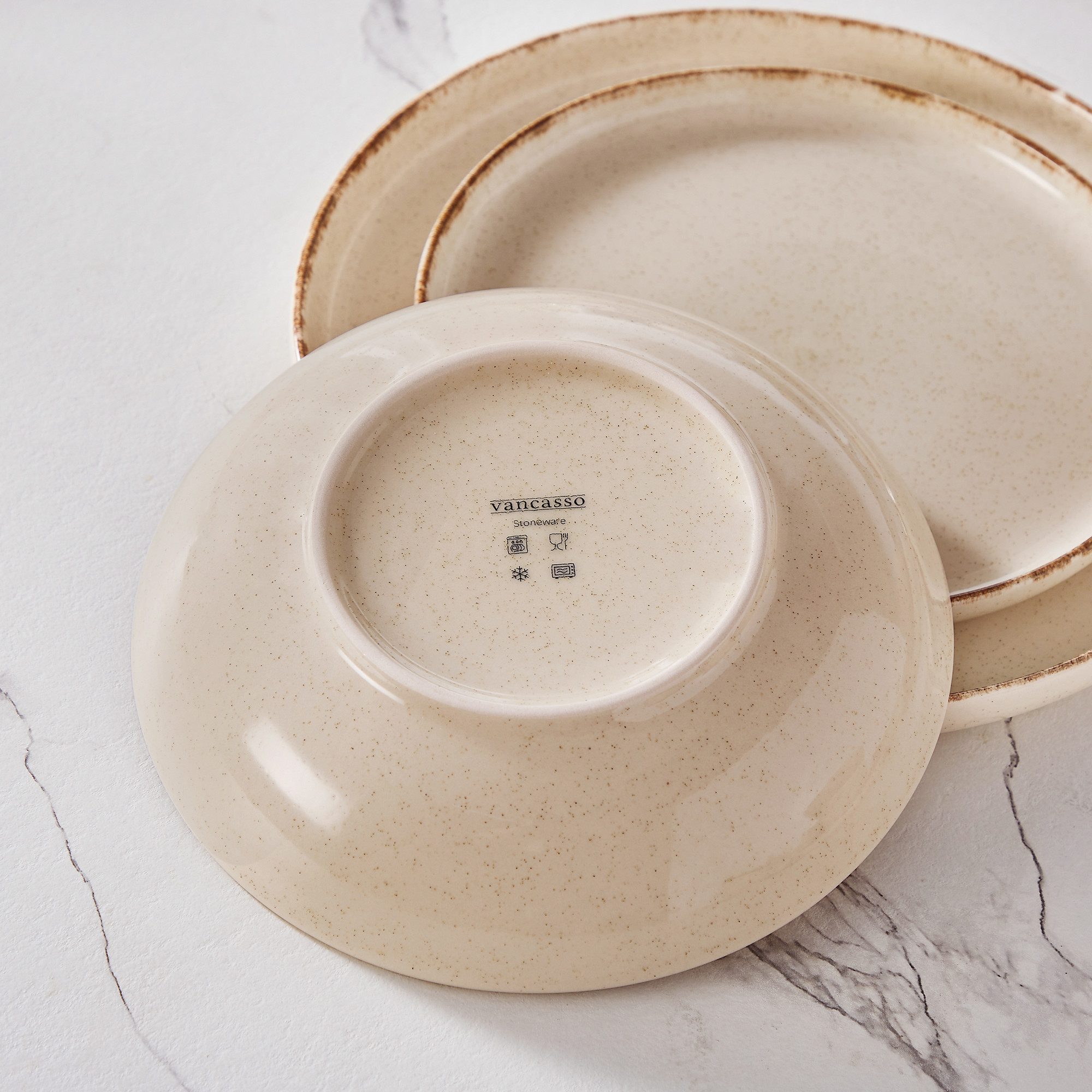 vancasso Geschirr-Set Tafelservice für 4/6, Steingut Geschirrset, Spülmaschinenfest (24-tlg), 6 Personen, Steingut – Bild 4 von 5