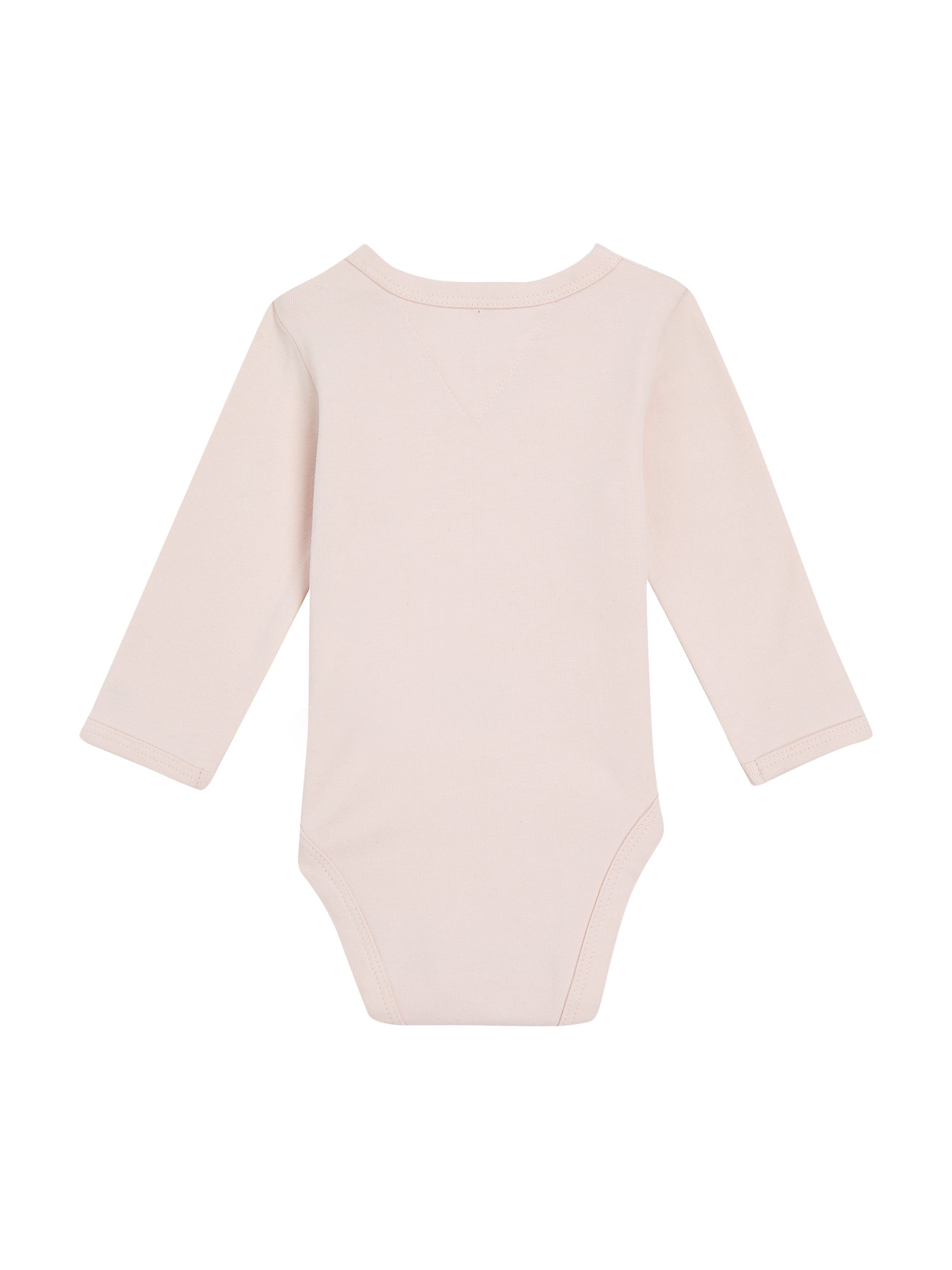 LOGO Overall mit Tommy Hilfiger Pink BODY L/S BABY Whimsy TH Logoschriftzug