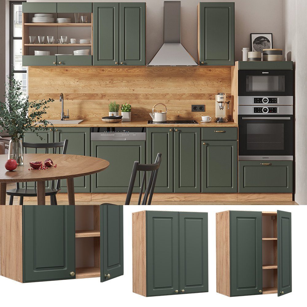 Vicco Hängeschrank Fame-Line, Grün-Gold Landhaus/Goldkraft Eiche, günstig online kaufen
