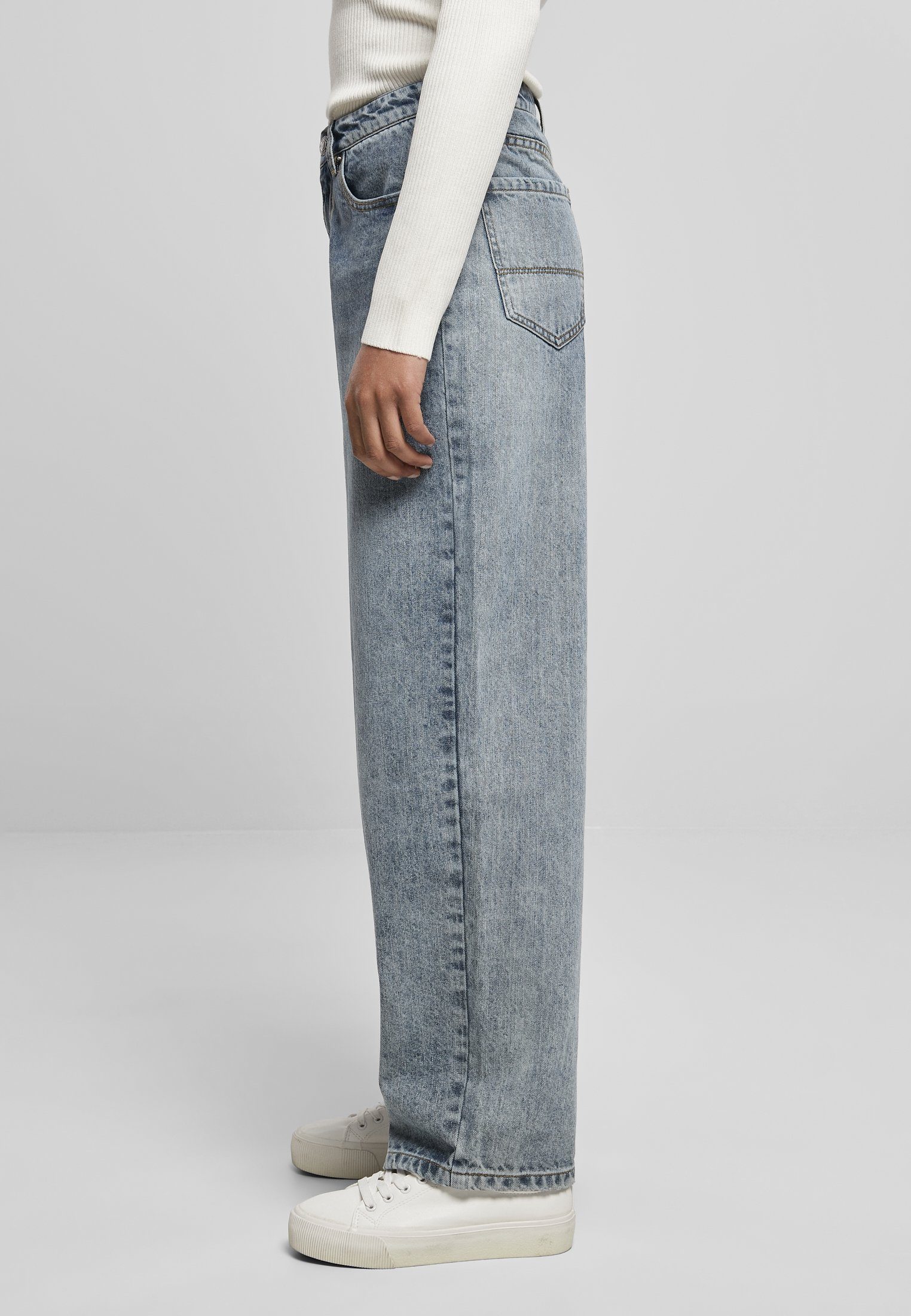 Damen High Denim 90´S Ladies tintedlightbluewashed Waist (1-tlg) Wide Jeans Pants CLASSICS URBAN Bequeme Leg