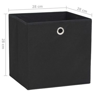 vidaXL Aufbewahrungsbox Aufbewahrungsboxen 4 Stk. Vliesstoff 28x28x28 cm Schwarz (4 St)