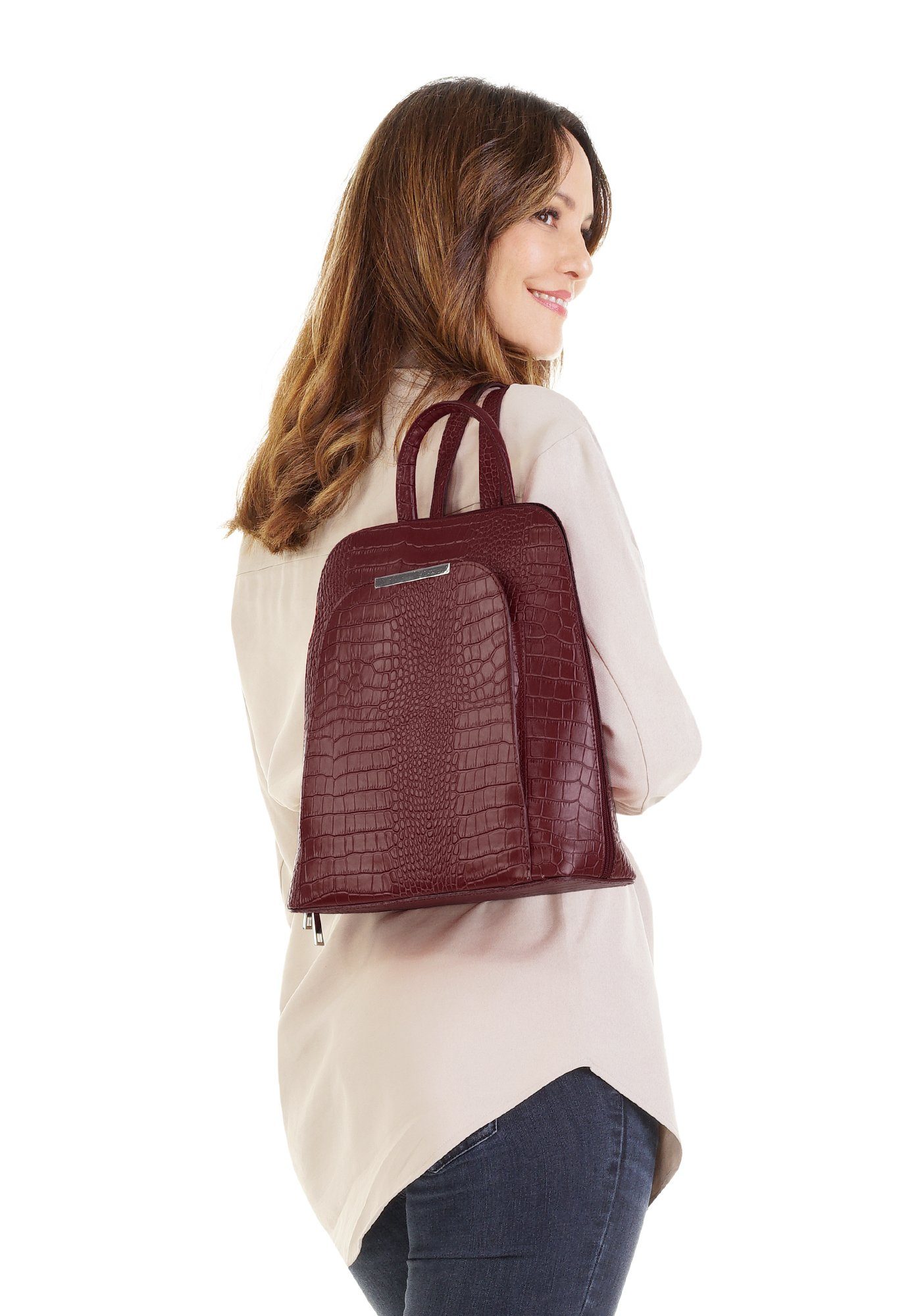 Cluty Cityrucksack, echt Leder, Made in günstig online kaufen