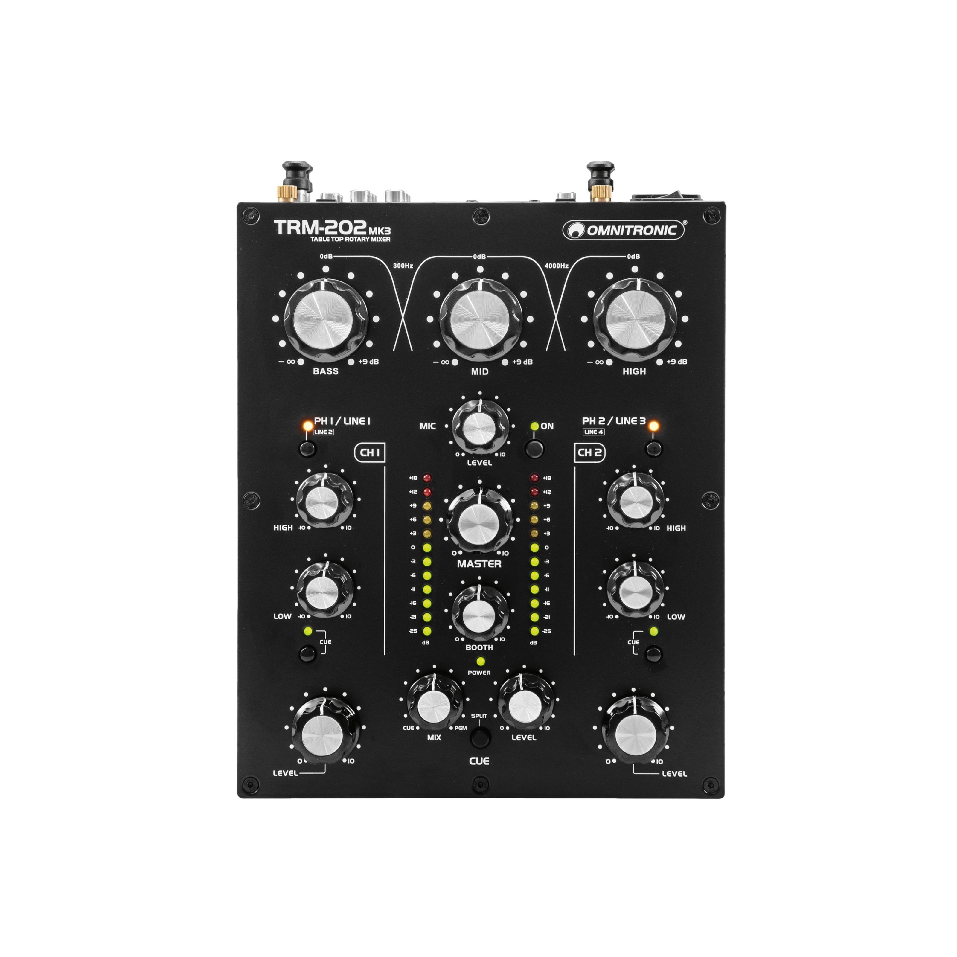 Omnitronic Mischpult, (TRM-202MK3, DJ-Mixer, 2 Kanal DJ-Mixer), TRM-202MK3