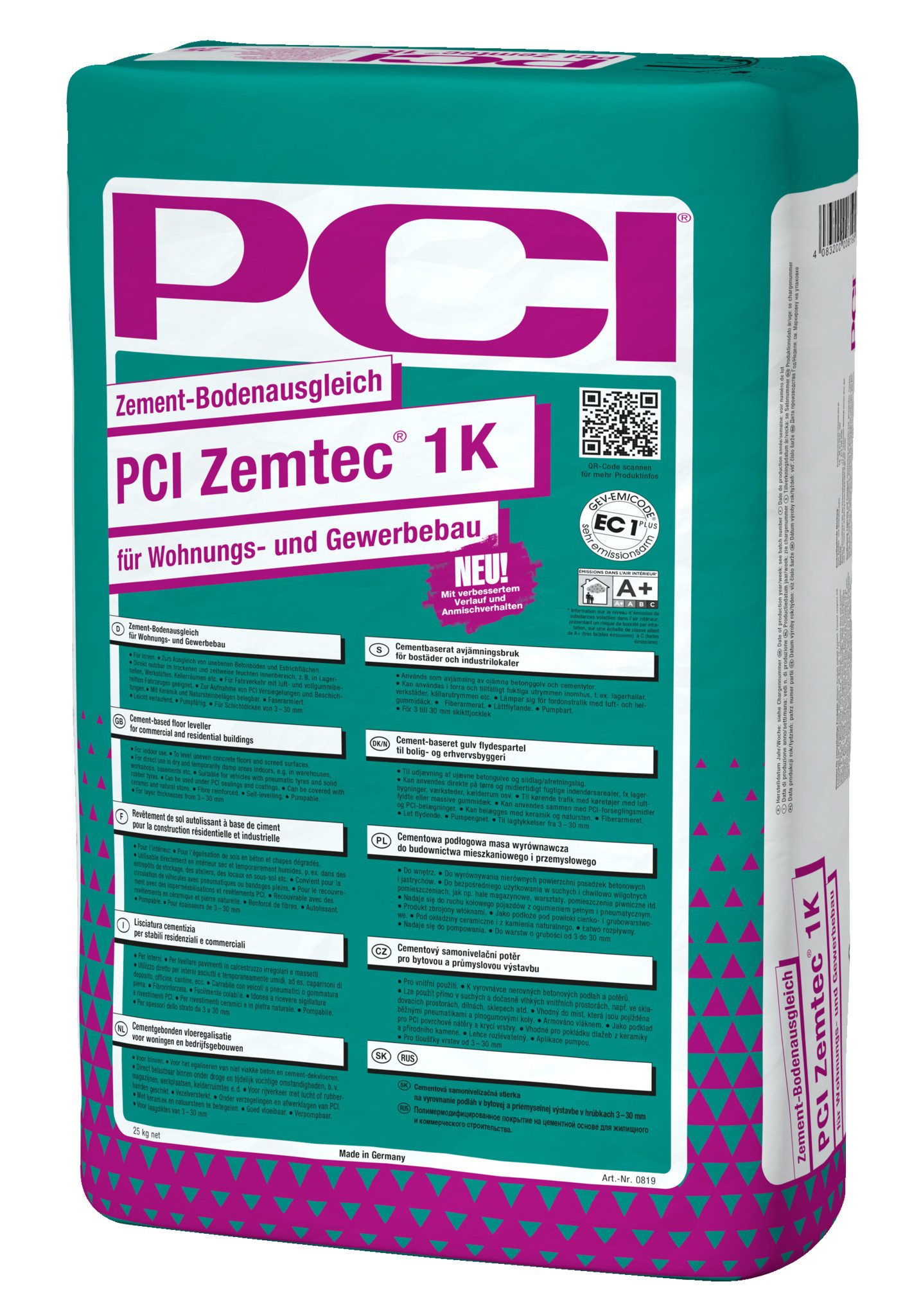 PCI Ausgleichsmasse PCI Zemtec® 1K grau 25 kg 25