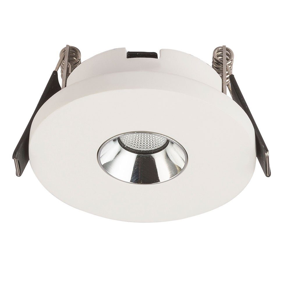 GLOBO LIGHTING LED Einbaustrahler, LED-Leuchtmittel fest verbaut, Warmweiß, LED Einbaustrahler Gips weiß Einbauleuchte Deckenleuchte Chrom