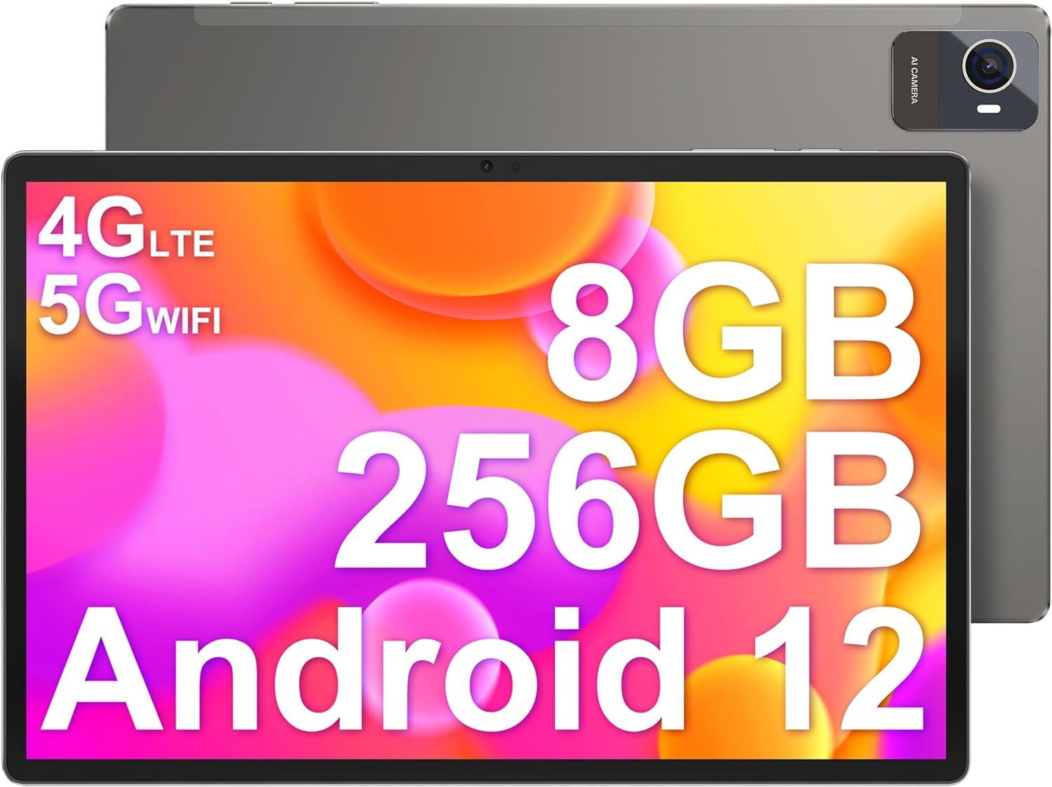JUMPER Arm Cortex-A75 und Cortex-A55 Kerne Tablet (10,5", 256 GB, Android 12, 2,4G+5G, Tablet Octa-Core Dual SIM, 1920 x 1200 IPS FHD, 4G LTE, WiFi, 7000 mAh)