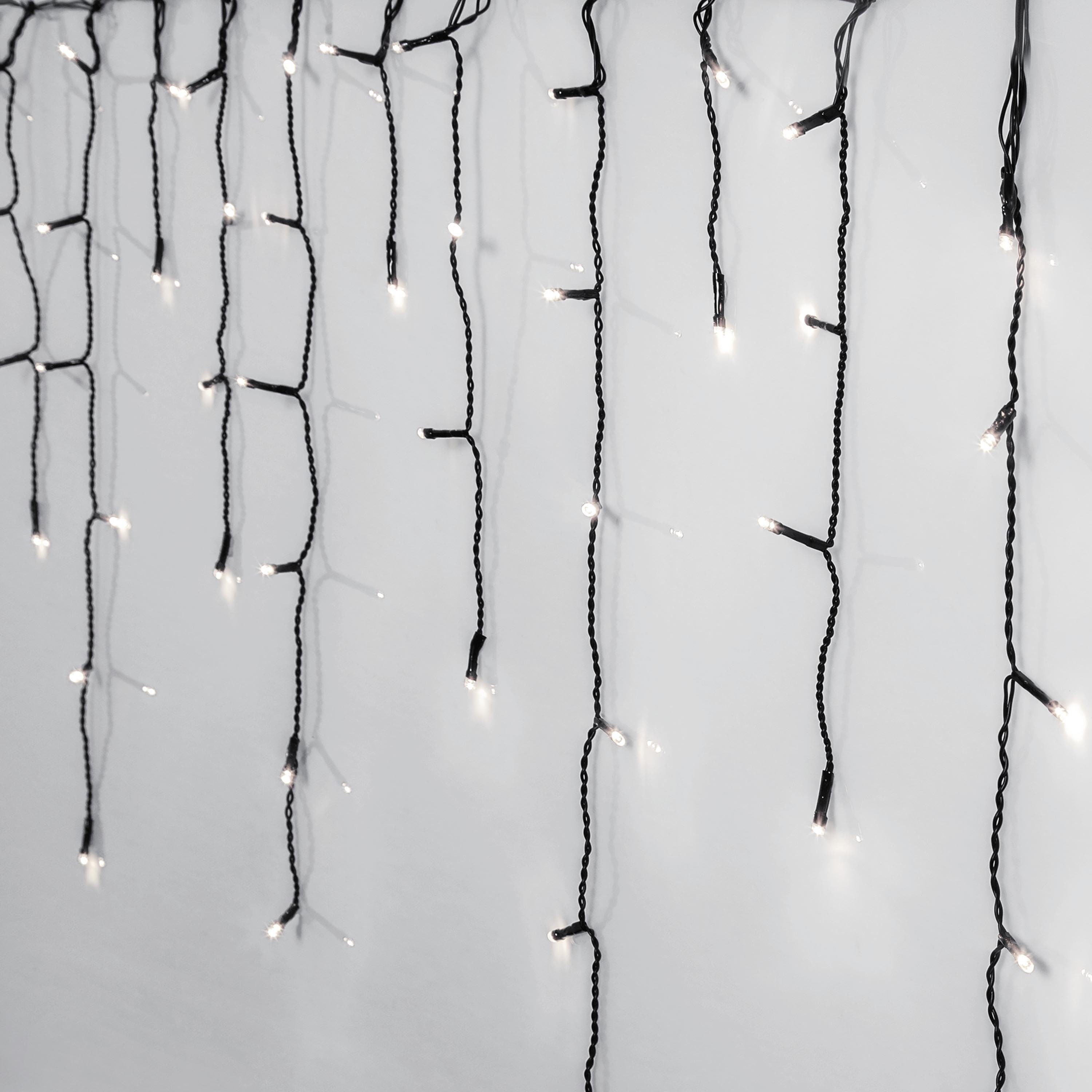 STAR TRADING LED-Lichterkette Crispy Ice White, LED Lichtervorhang,Crispy Ice White', 240 LEDs, 6m