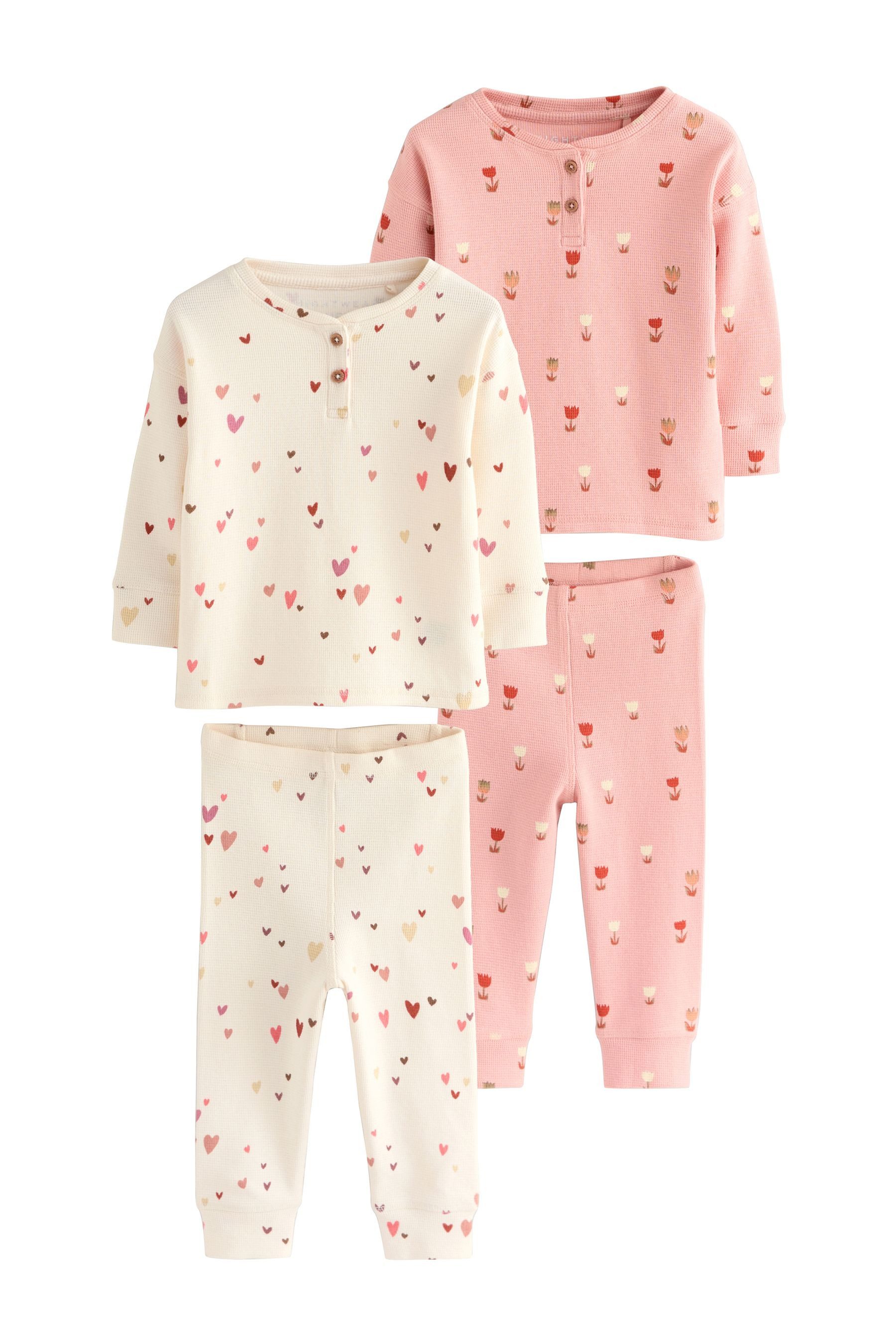 Next Pyjama Kuschelige Schlafanzüge, 2er-Pack (4 günstig online kaufen
