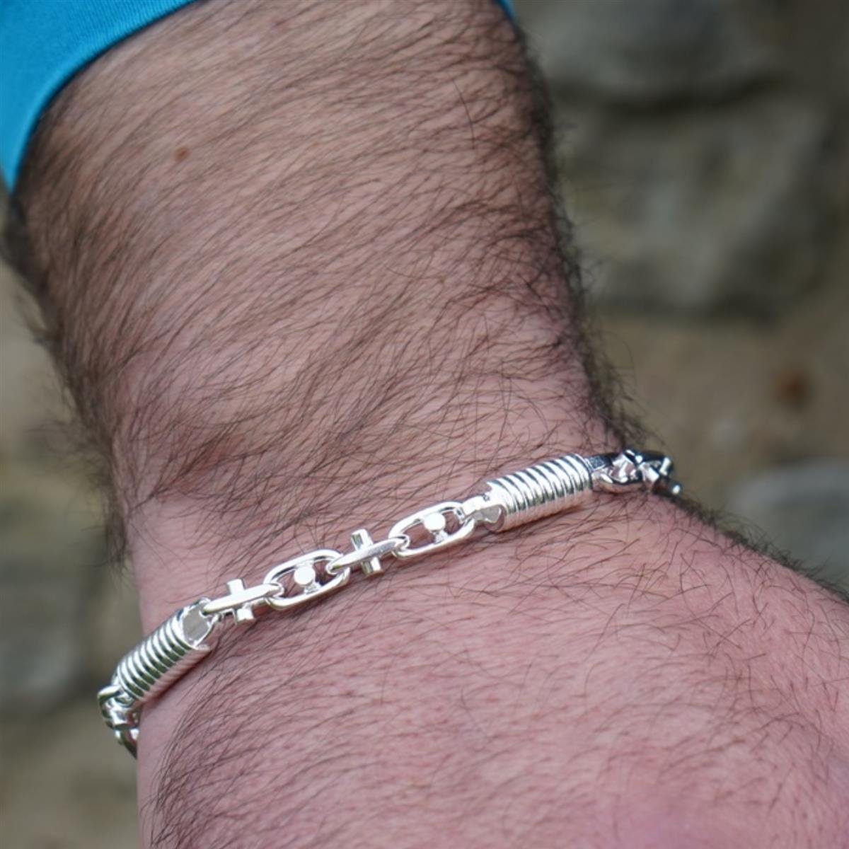 Tony und 7mm, Armband Italy Fein Herren Damen Silberarmband für Monte Carlo in Made