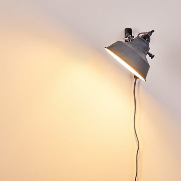 hofstein Wandleuchte Vintage Wand Lampe Schalter Wohn Schlaf Zimmer Leuchte grau Flur