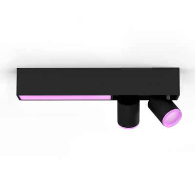 Philips Hue LED Deckenleuchte Bluetooth White & Color Ambiance Spot Centris in Schwarz 2-flammig, keine Angabe, Leuchtmittel enthalten: Ja, fest verbaut, LED, warmweiss, Deckenlampe, Deckenbeleuchtung, Deckenlicht