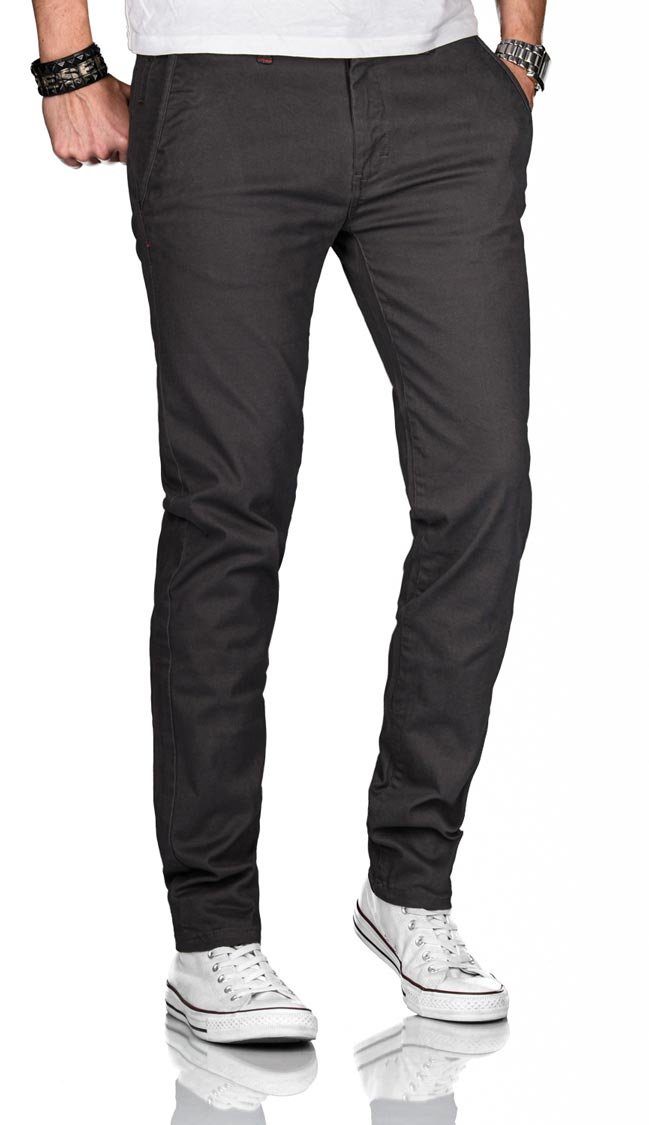 Maurelio Modriano Straight-Jeans Maurelio Modriano Herren Designer Chino Hose Schwarz MM-002 mit Stretchanteil – Bild 2 von 5