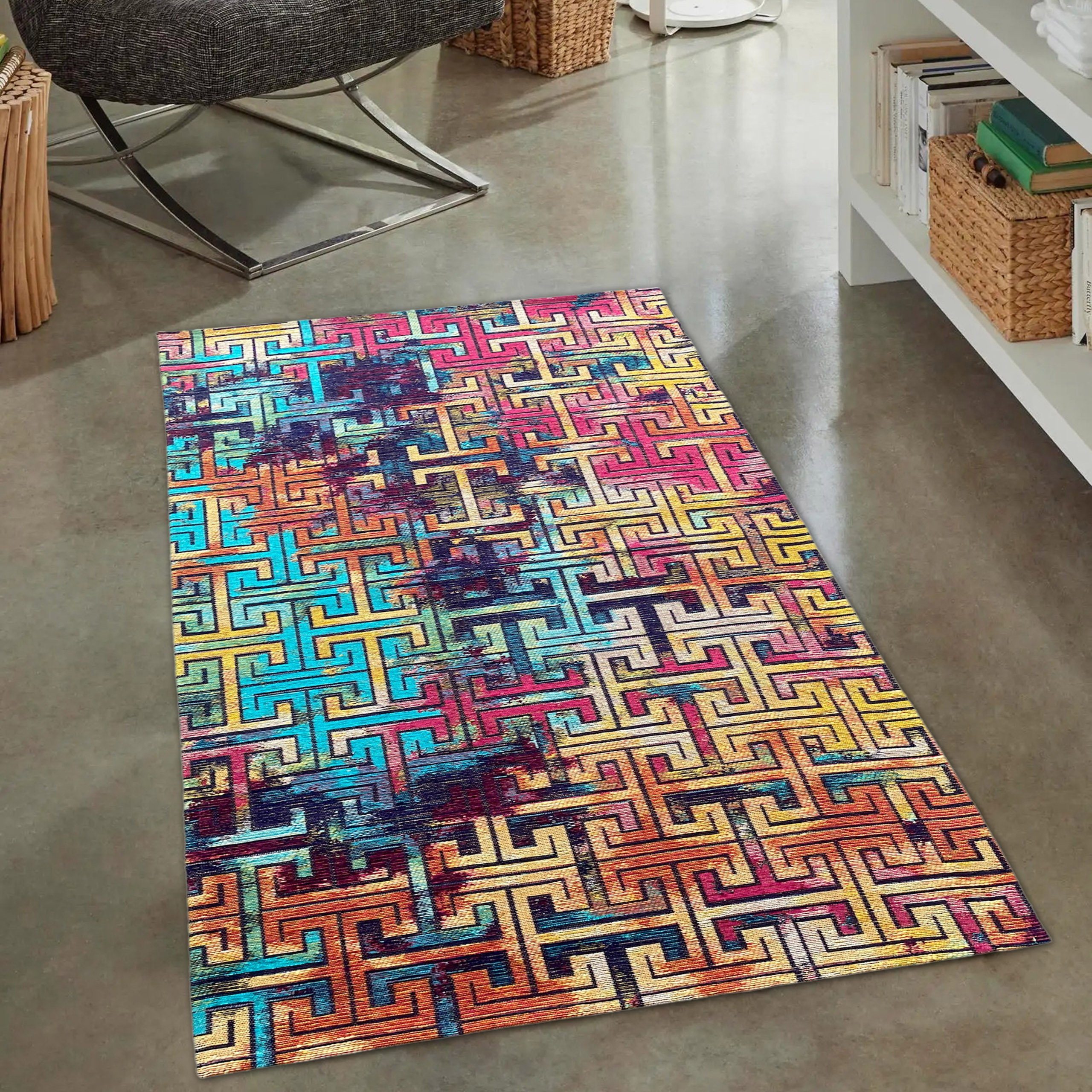 Carpetia Teppich Faszinierender Teppich mit abstraktem Muster in bunt, rech günstig online kaufen